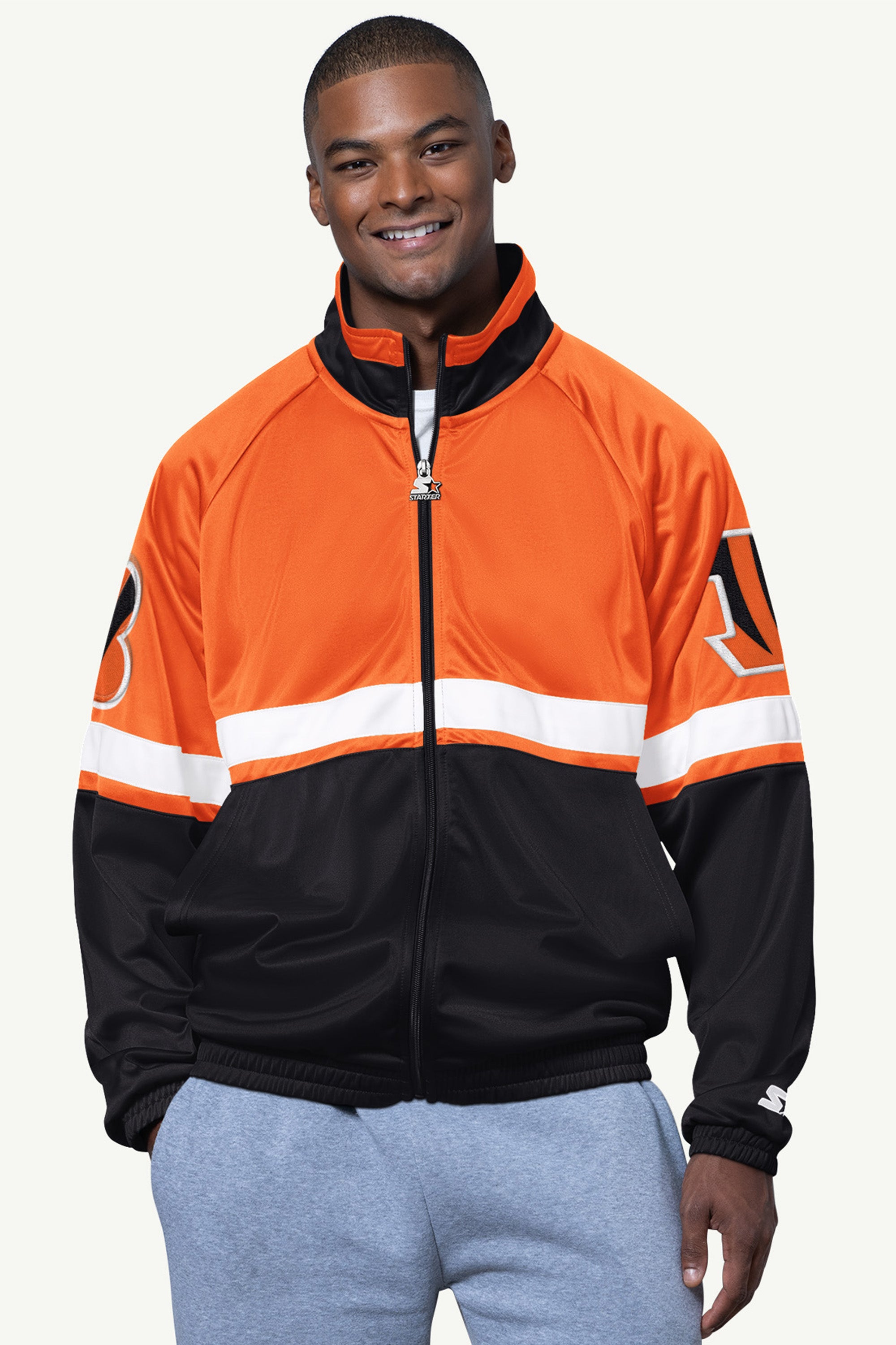 MENS CINCINNATI BENGALS VETERAN TRACK JACKET View 1 | NFL