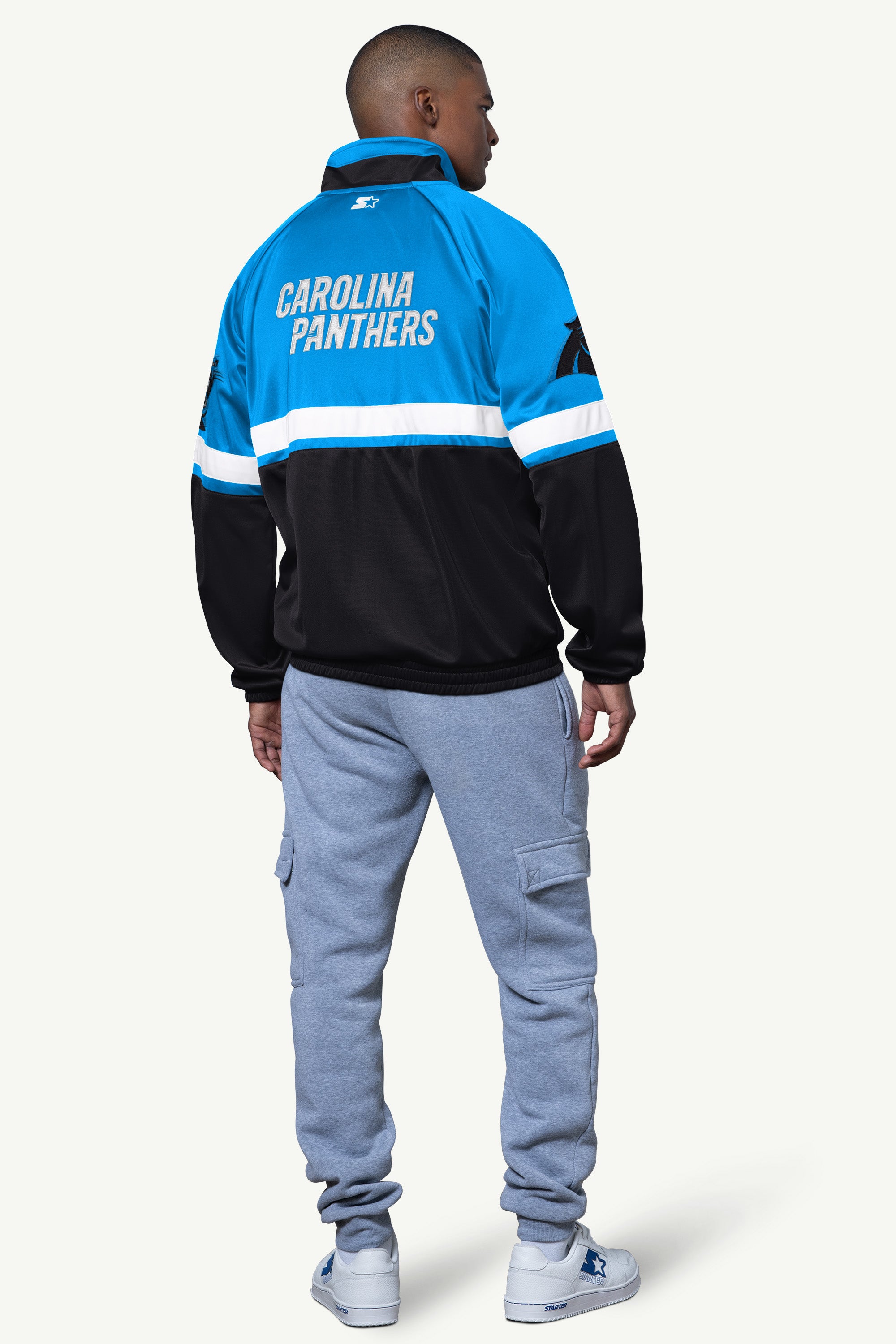 MENS CAROLINA PANTHERS VETERAN TRACK JACKET View 2 | NFL