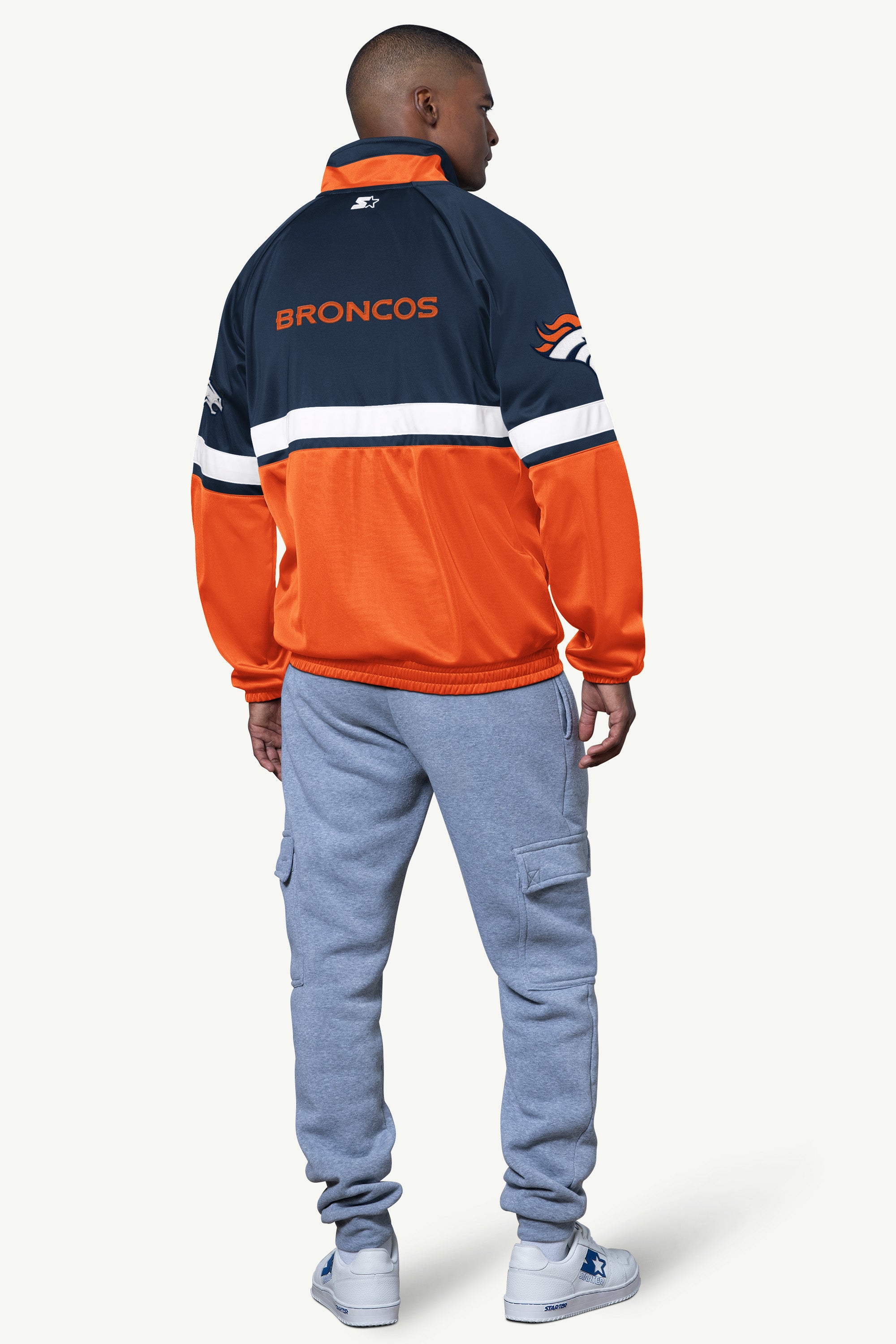MENS DENVER BRONCOS VETERAN TRACK JACKET View 2