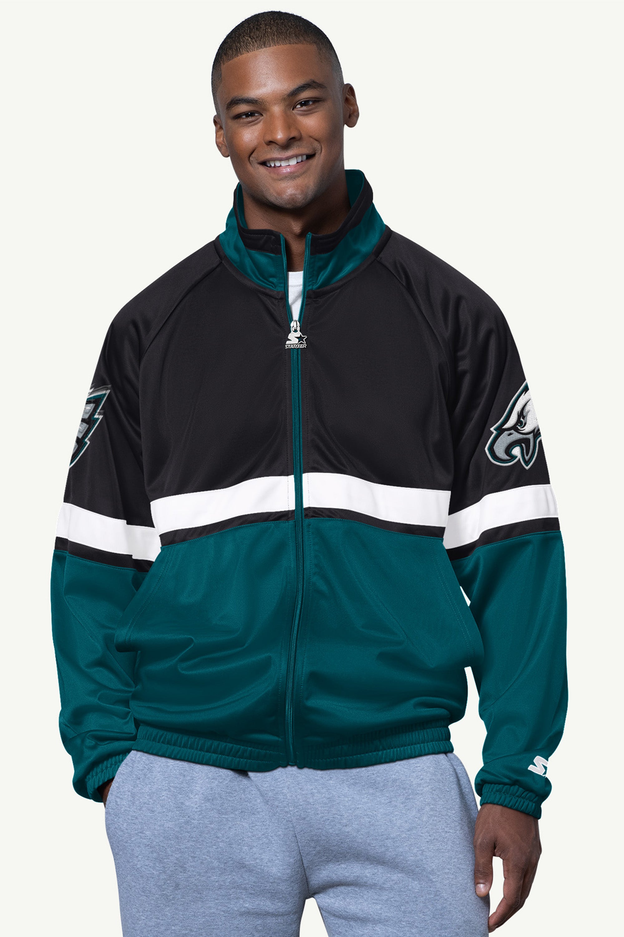 MENS PHILADELPHIA EAGLES VETERAN TRACK JACKET View 1 | NFL