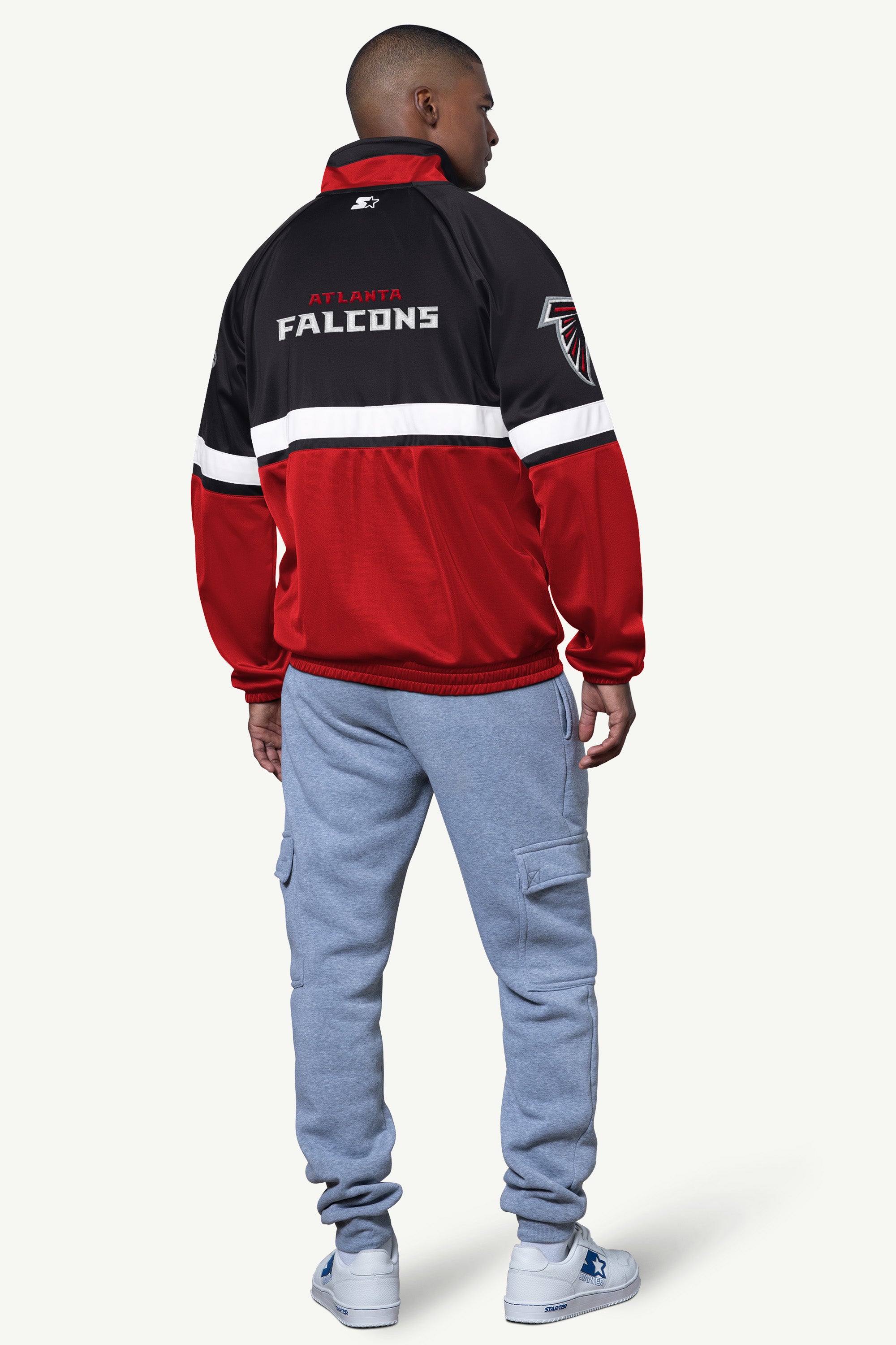 MENS ATLANTA FALCONS VETERAN TRACK JACKET View 2 | Men's T-Shirts