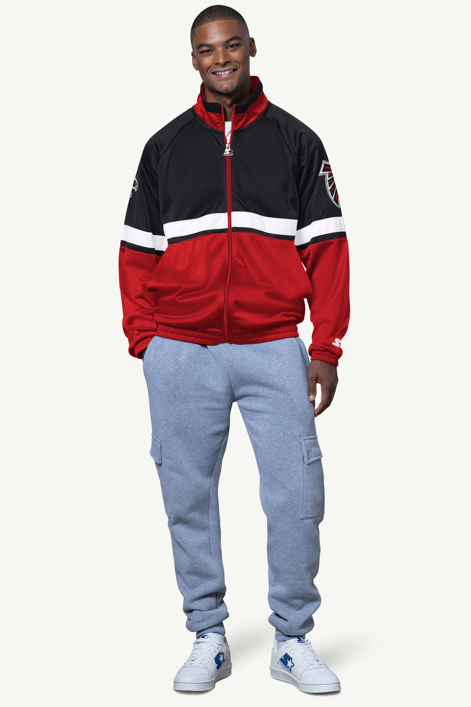 MENS ATLANTA FALCONS VETERAN TRACK JACKET View 3