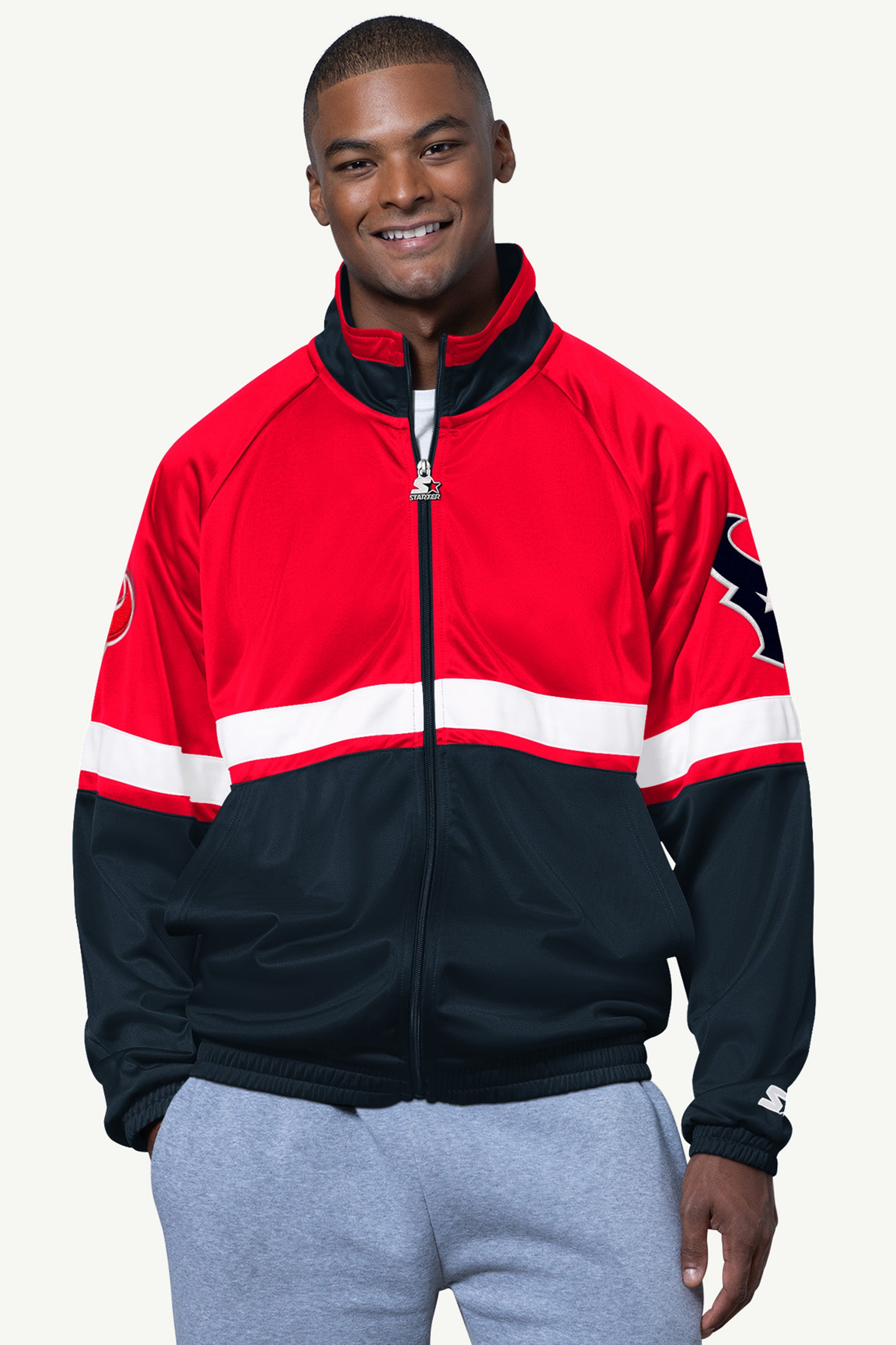 MENS HOUSTON TEXANS VETERAN TRACK JACKET View 1 | NFL