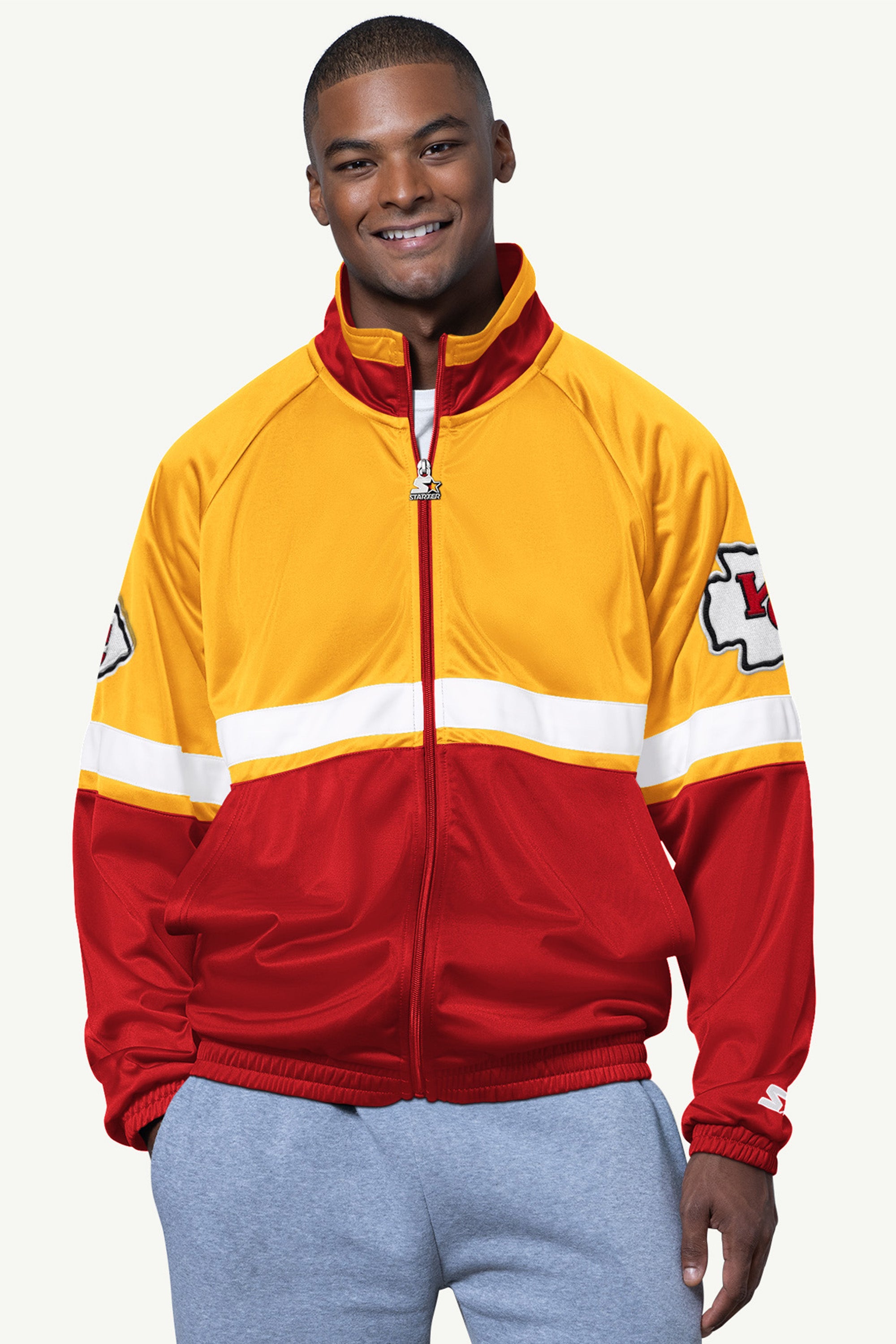 MENS KANSAS CITY CHIEFS VETERAN TRACK JACKET View 1 | NFL MENS KANSAS CITY CHIEFS VETERAN TRACK JACKET View 1 | NFL