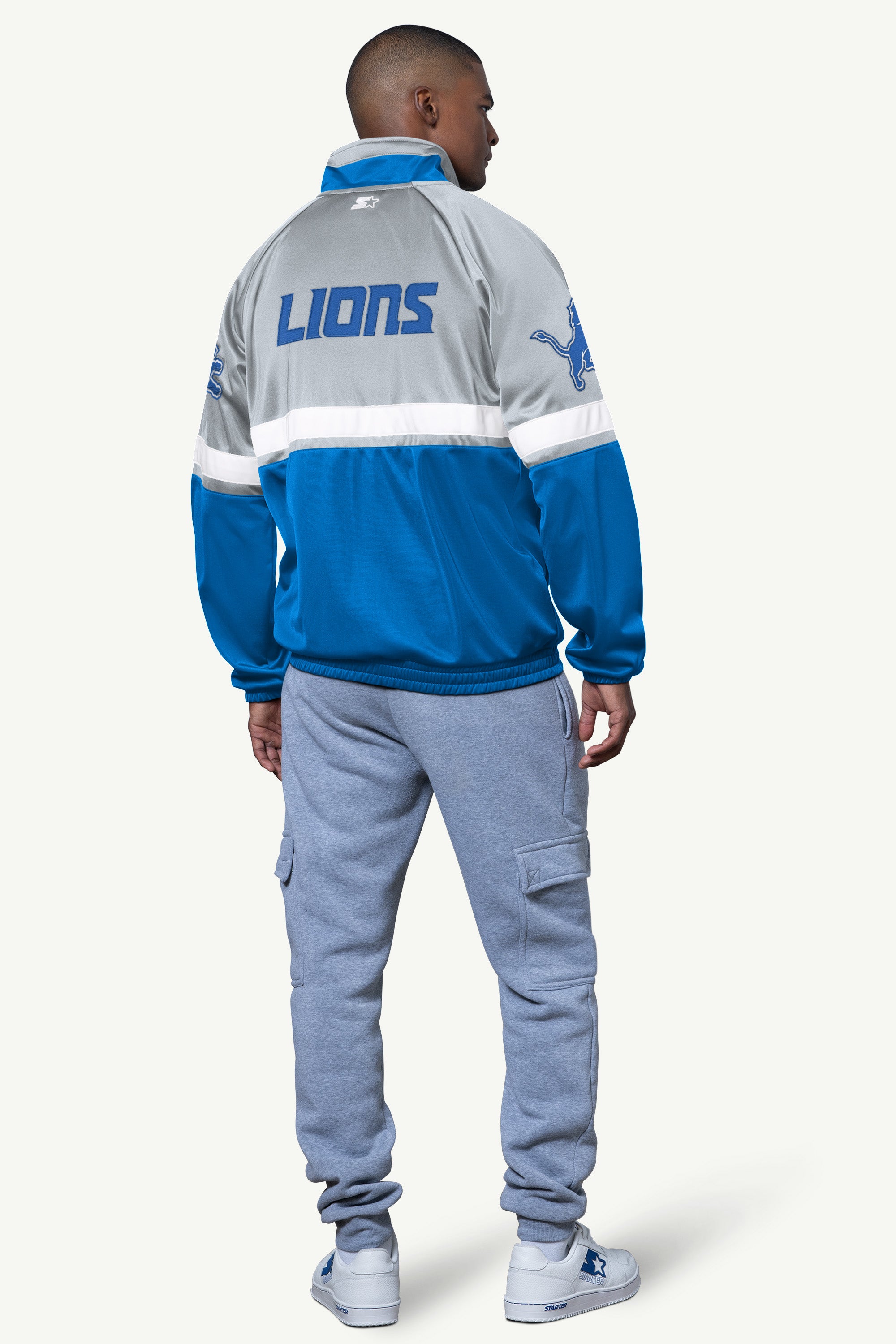 MENS DETROIT LIONS VETERAN TRACK JACKET View 2 | NFL MENS DETROIT LIONS VETERAN TRACK JACKET View 2 | NFL