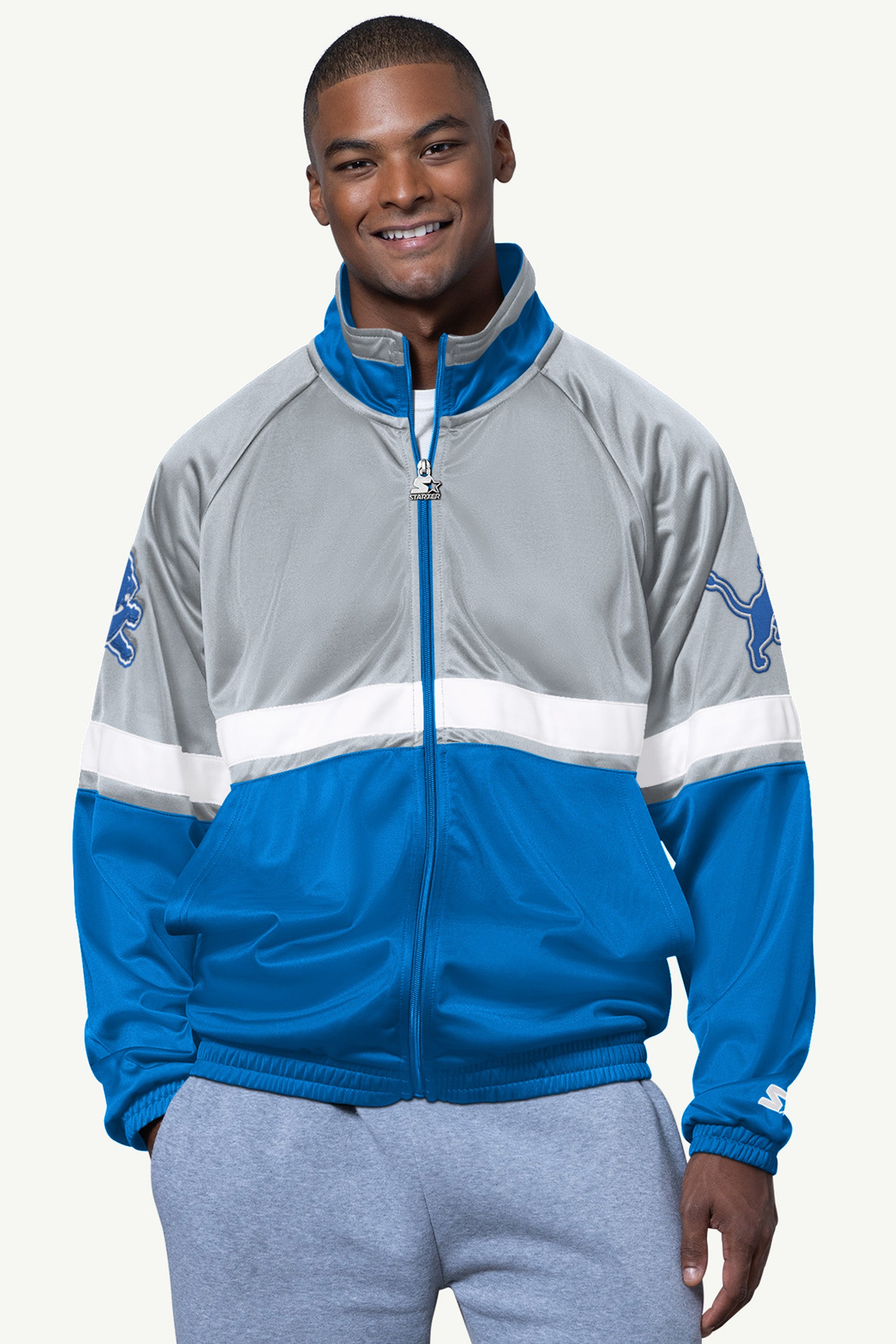 MENS DETROIT LIONS VETERAN TRACK JACKET View 1 | NFL