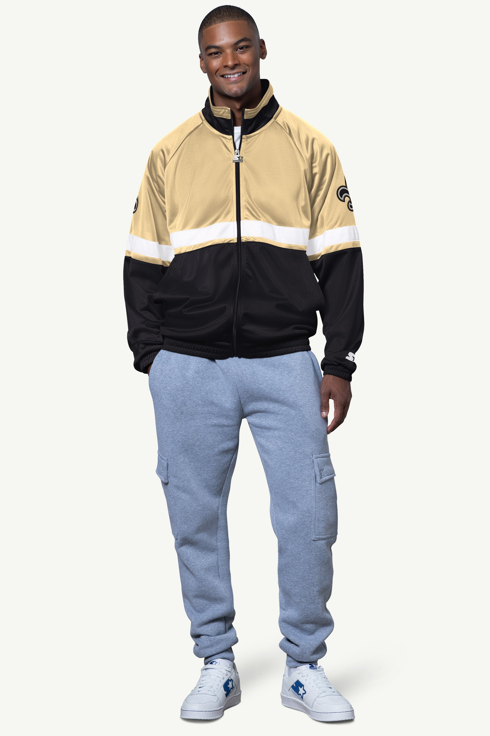 MENS NEW ORLEANS SAINTS VETERAN TRACK JACKET View 3 | NFL