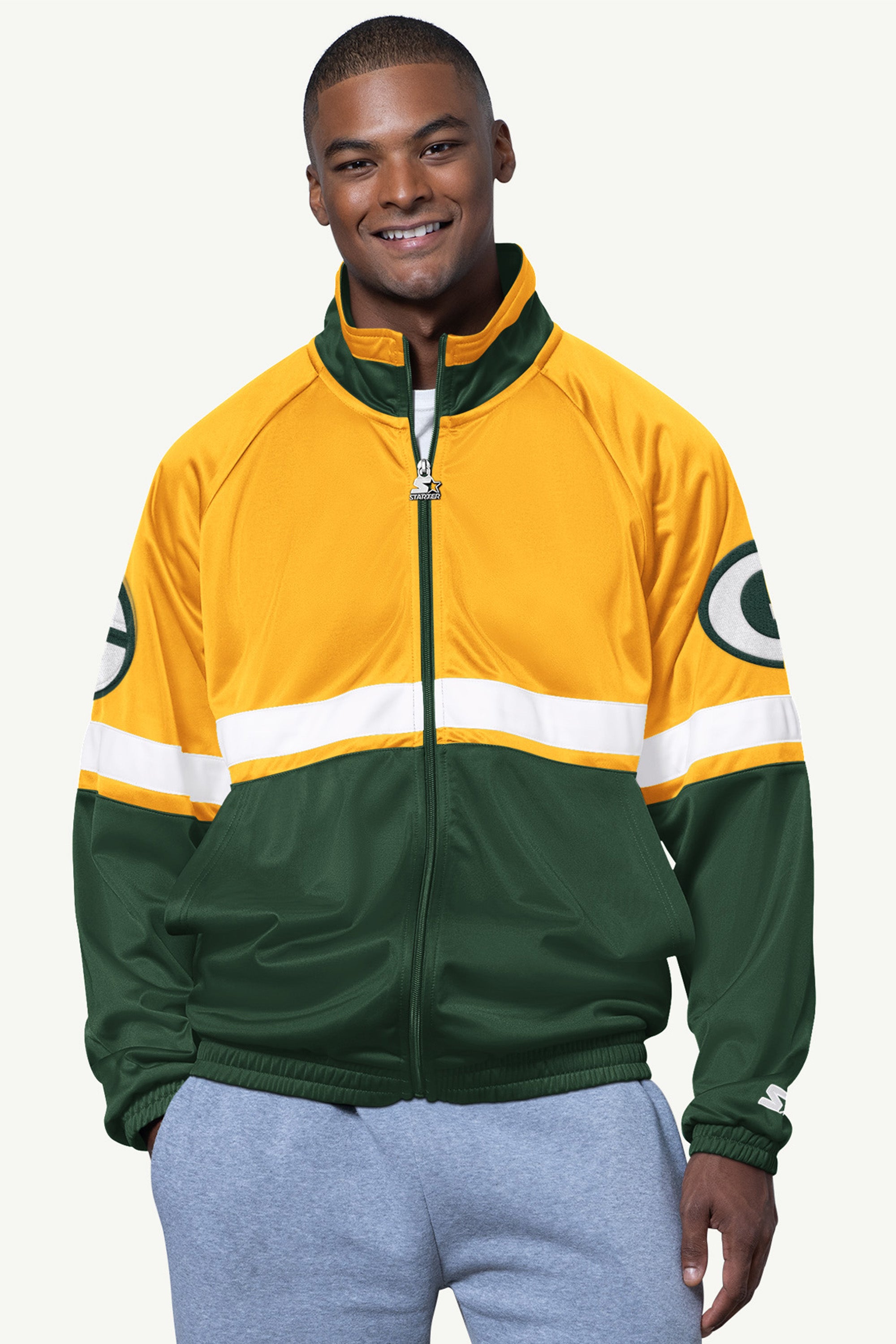 MENS GREEN BAY PACKERS VETERAN TRACK JACKET View 1 | NFL MENS GREEN BAY PACKERS VETERAN TRACK JACKET View 1 | NFL