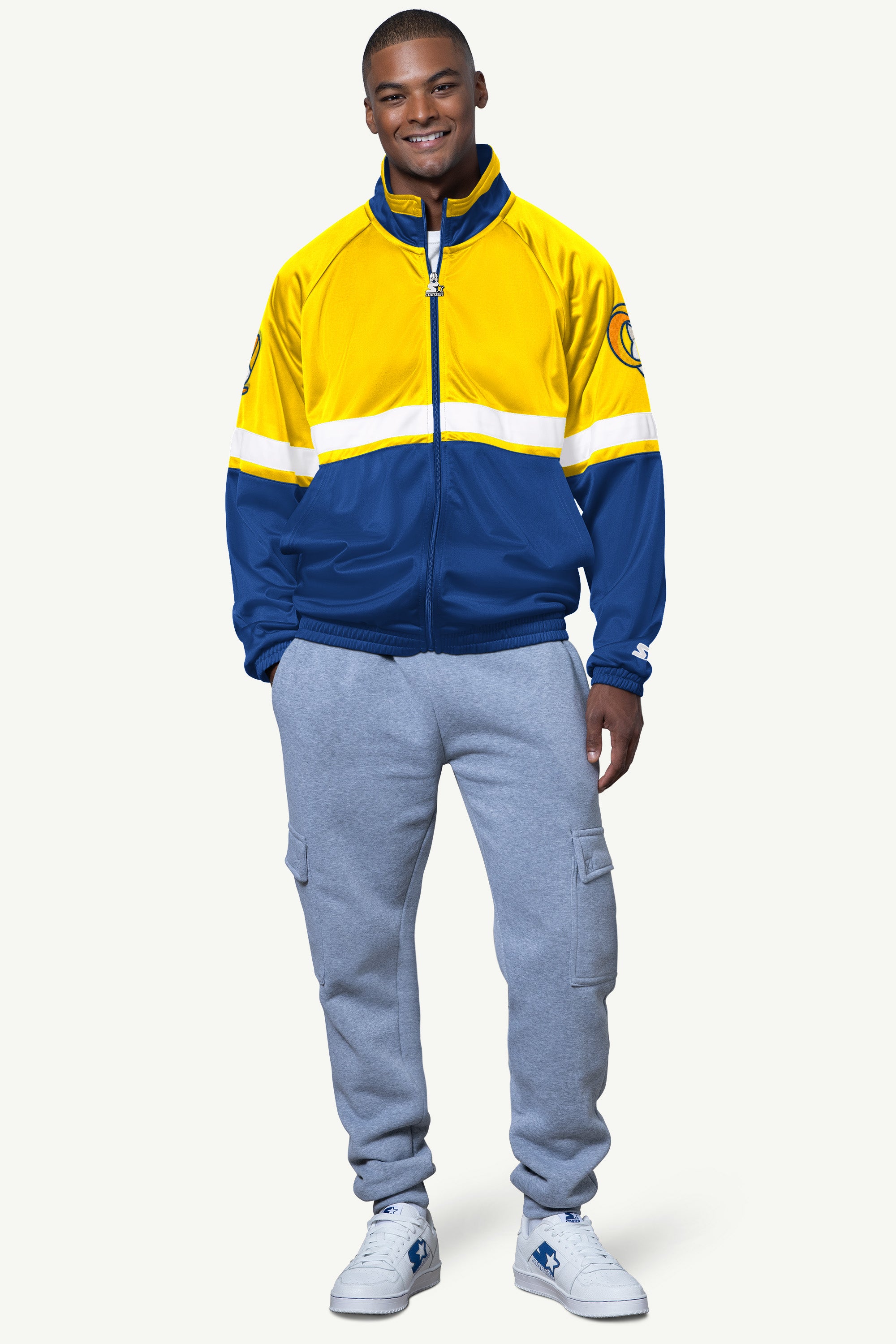 MENS LOS ANGELES RAMS VETERAN TRACK JACKET View 3