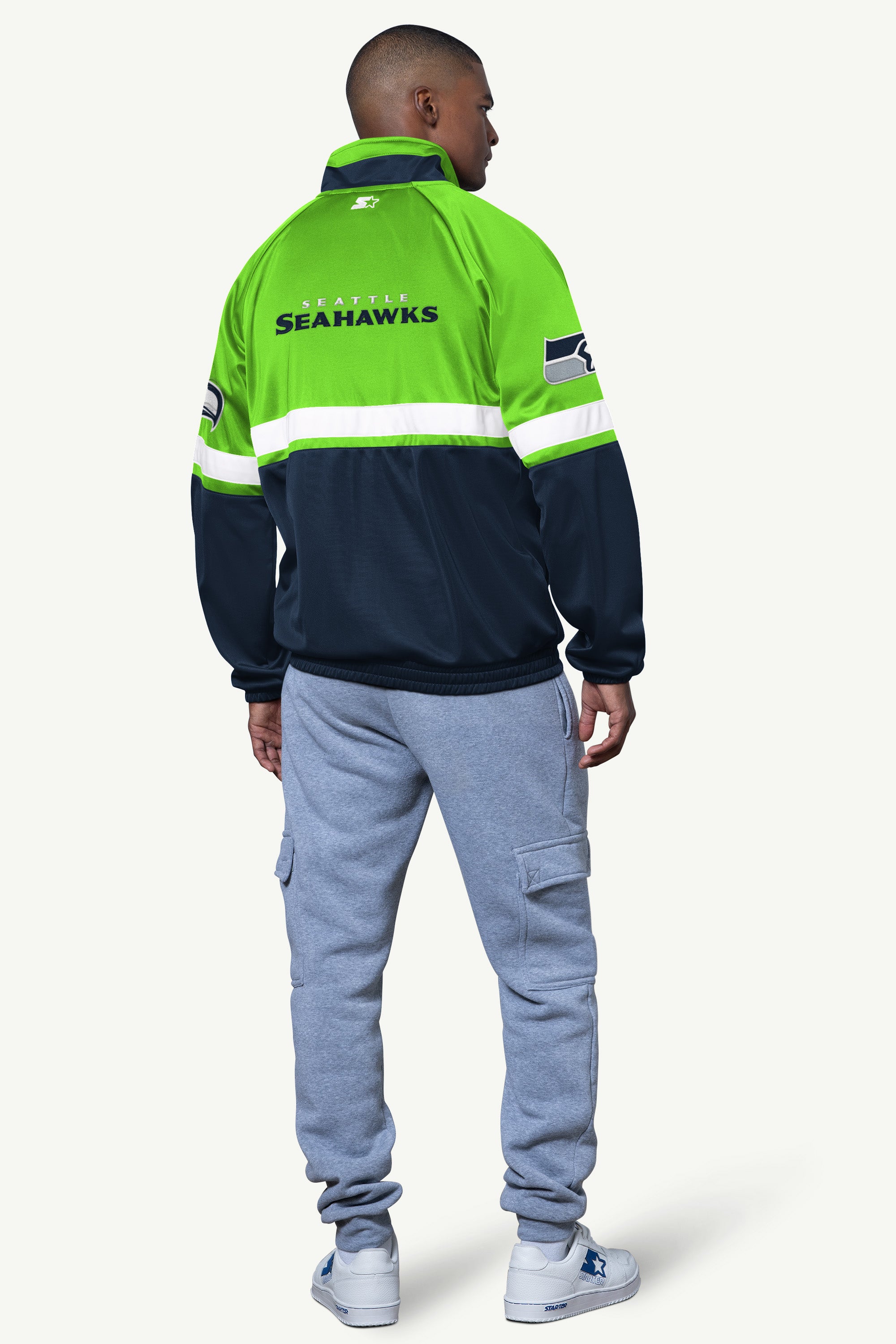 MENS SEATTLE SEAHAWKS VETERAN TRACK JACKET View 2 | NFL