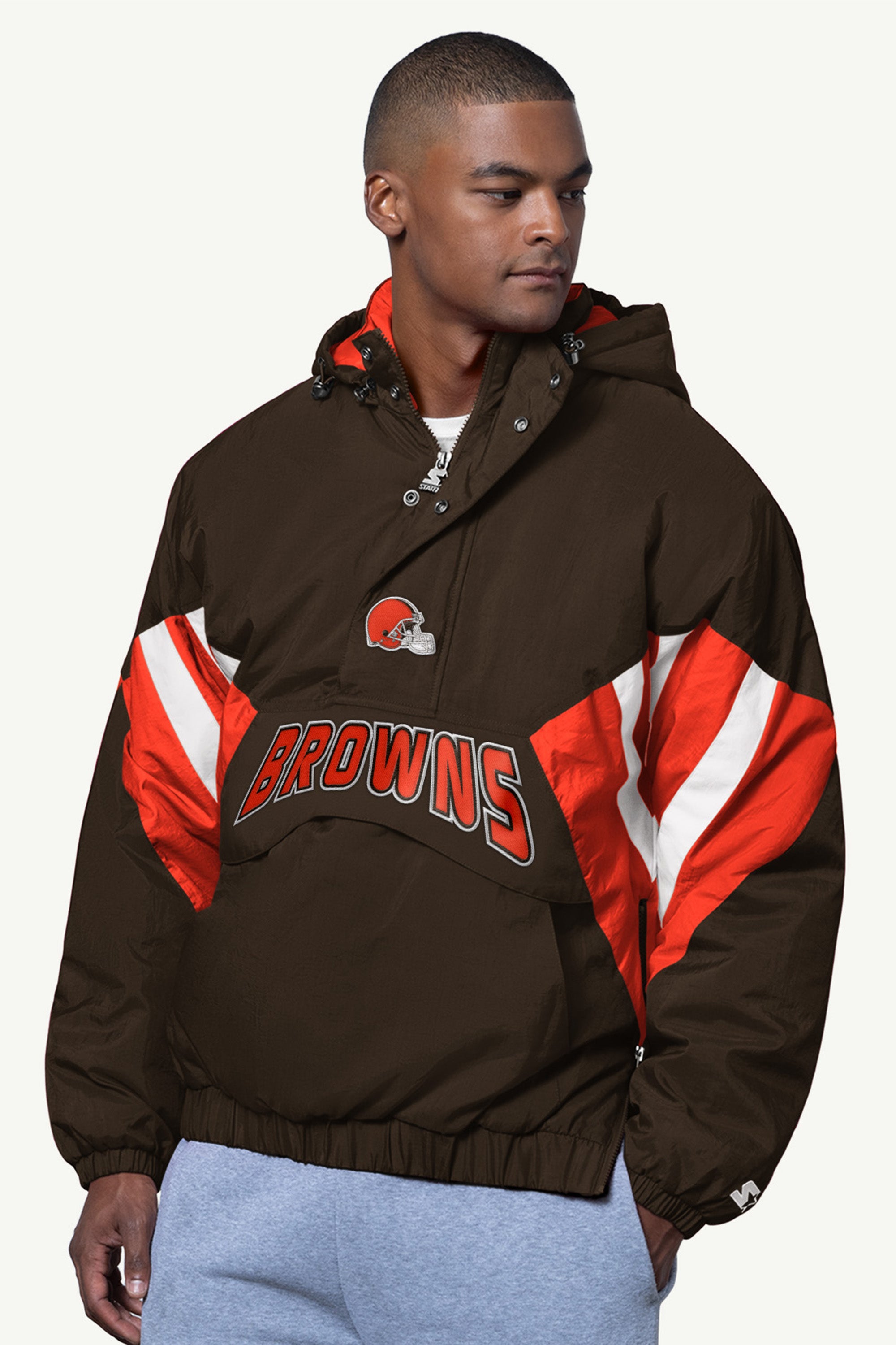 MENS CLEVELAND BROWNS CLASSIC BREAKAWAY JACKET View 1 | Classic Breakaway Jackets