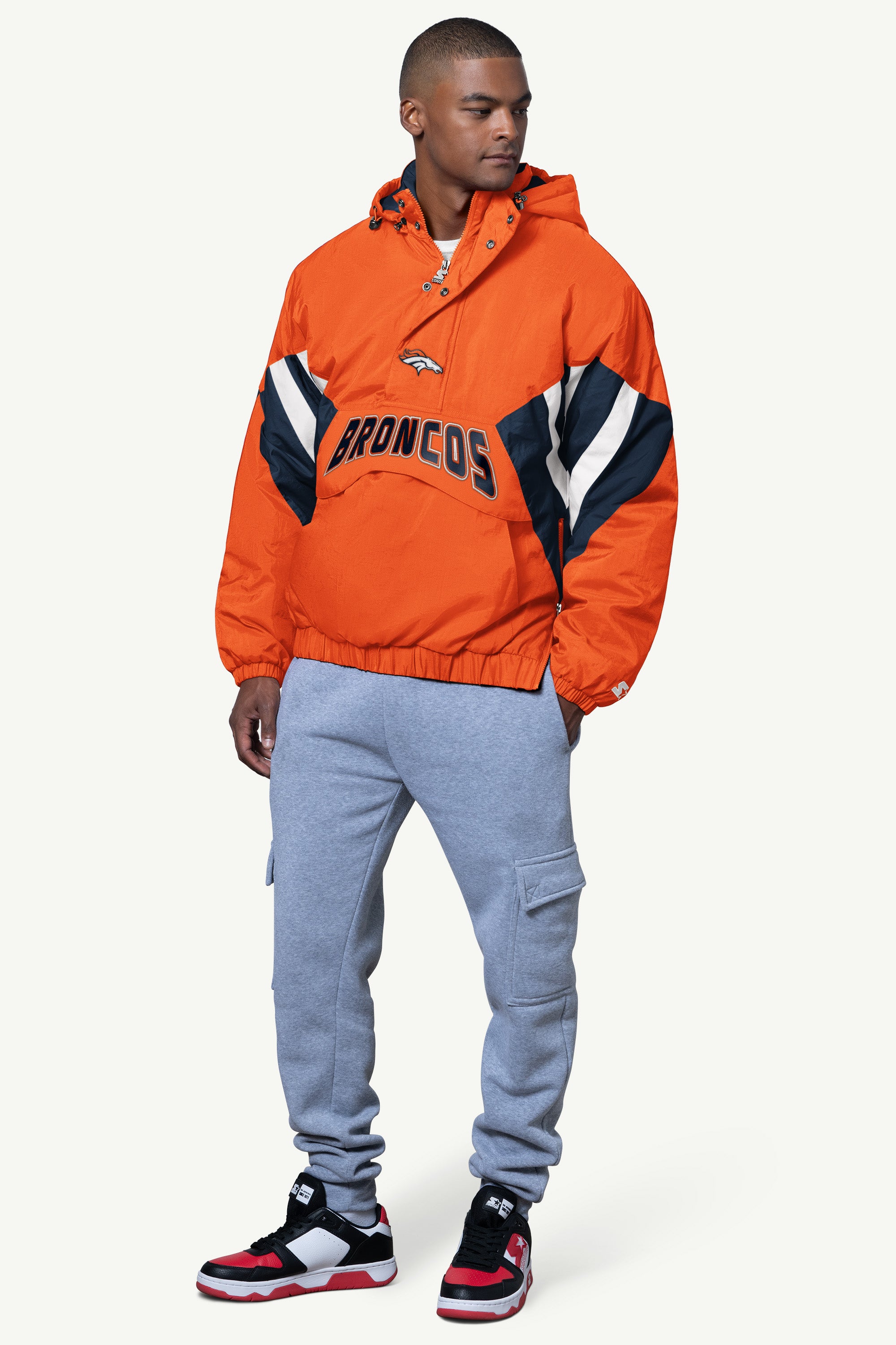 MENS DENVER BRONCOS LINE UP BREAKAWAY CRINKLE POPOVER View 3
