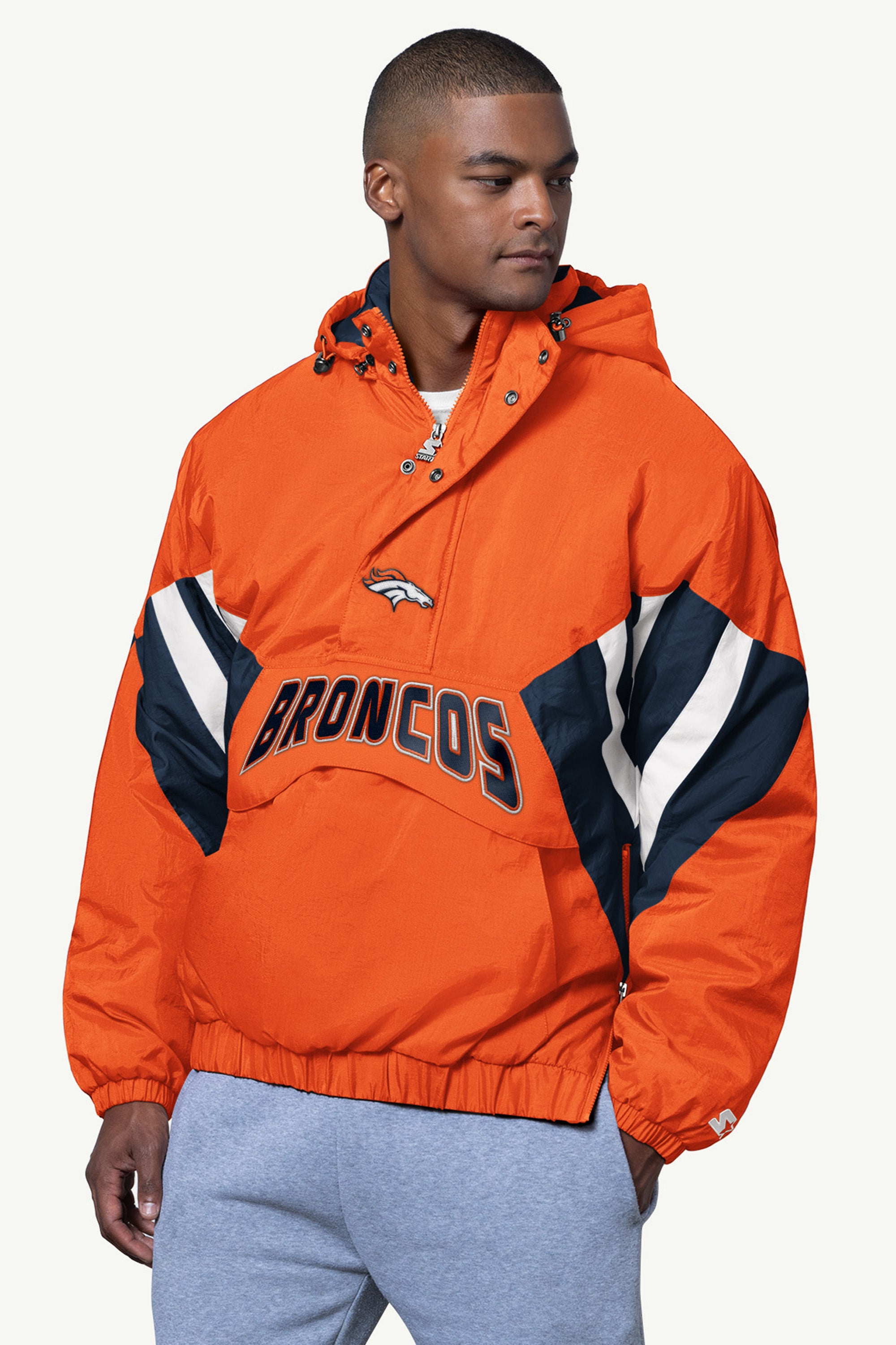 MENS DENVER BRONCOS LINE UP BREAKAWAY CRINKLE POPOVER View 1