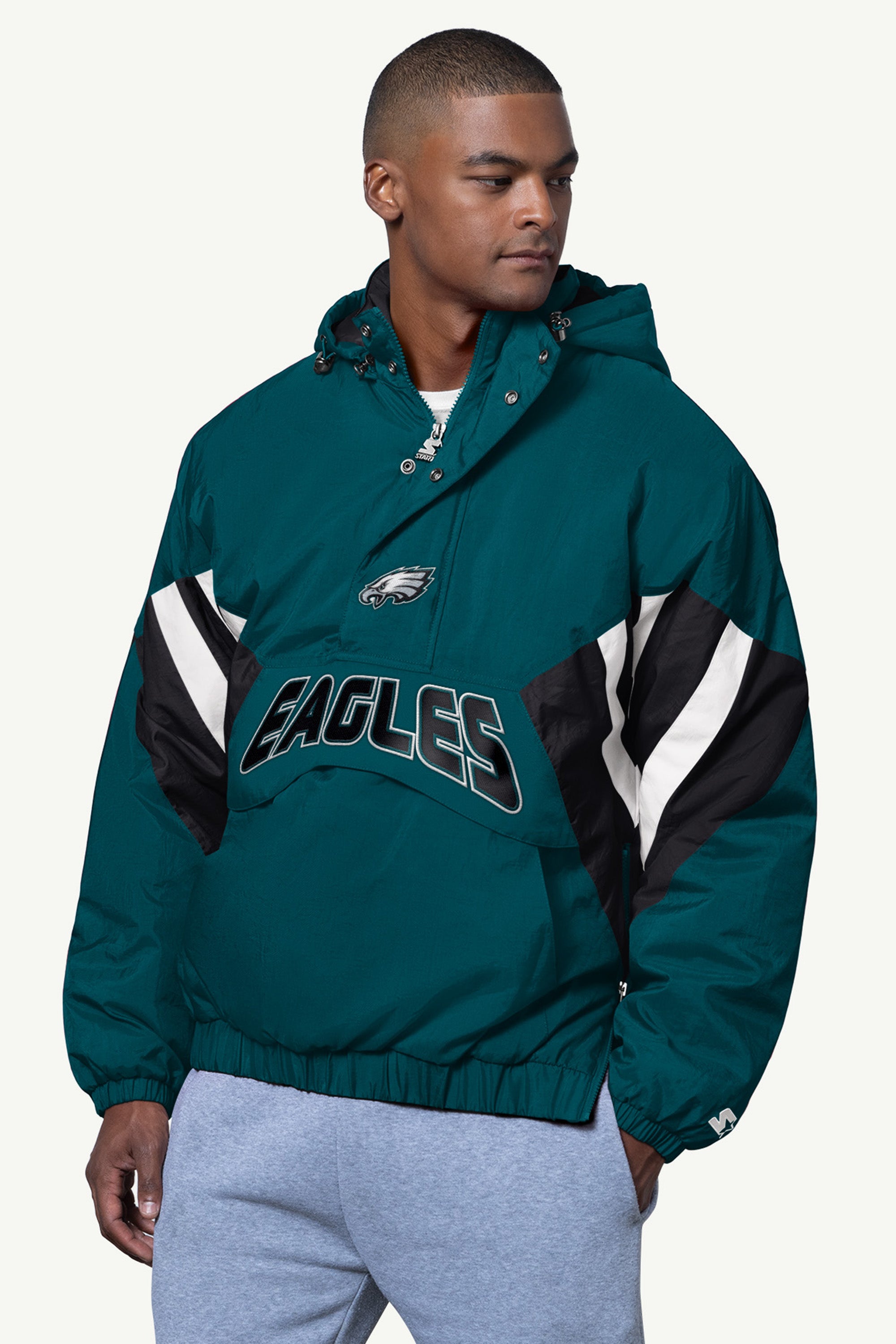 MENS PHILADELPHIA EAGLES LINE UP BREAKAWAY CRINKLE POPOVER View 1 | NFL MENS PHILADELPHIA EAGLES LINE UP BREAKAWAY CRINKLE POPOVER View 1 | NFL