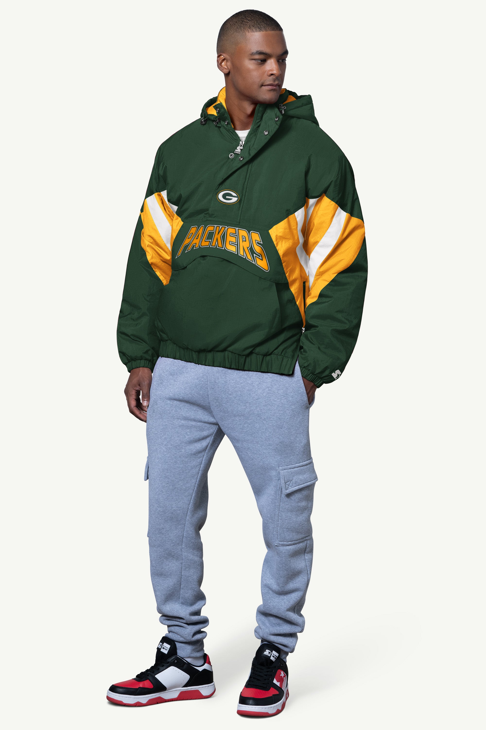 MENS GREEN BAY PACKERS LINE UP BREAKAWAY CRINKLE POPOVER View 3 | NFL