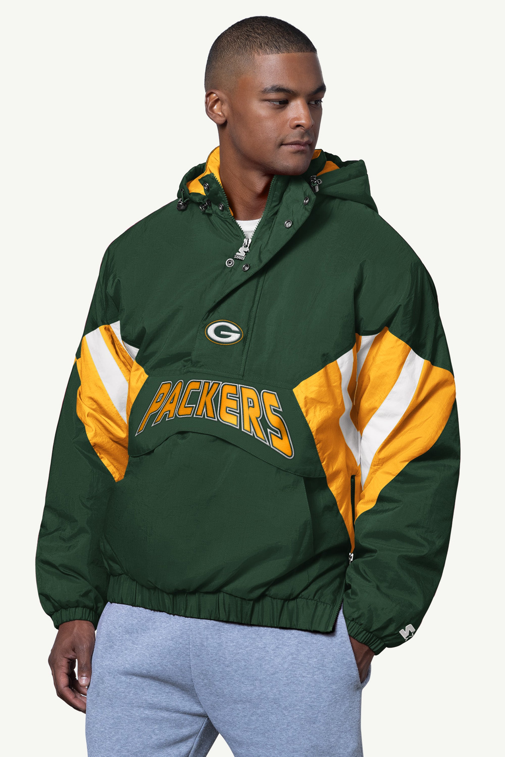 MENS GREEN BAY PACKERS LINE UP BREAKAWAY CRINKLE POPOVER View 1 | NFL