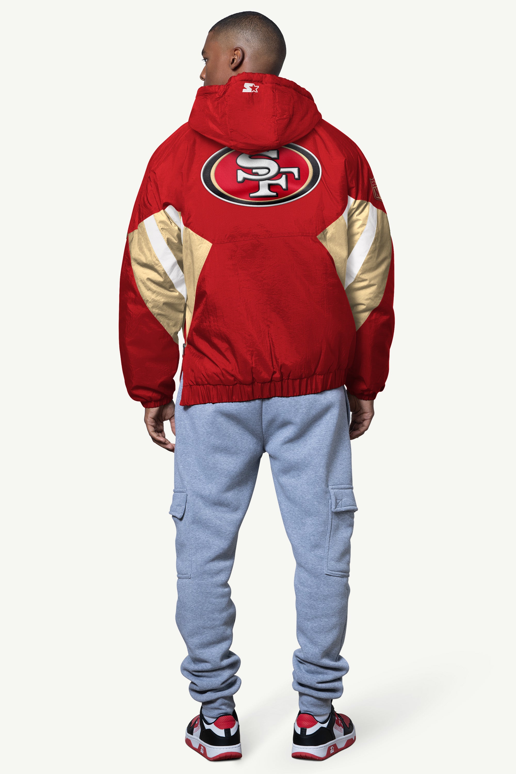 MENS SAN FRANCISCO 49ERS LINE UP BREAKAWAY CRINKLE POPOVER View 3 | NFL