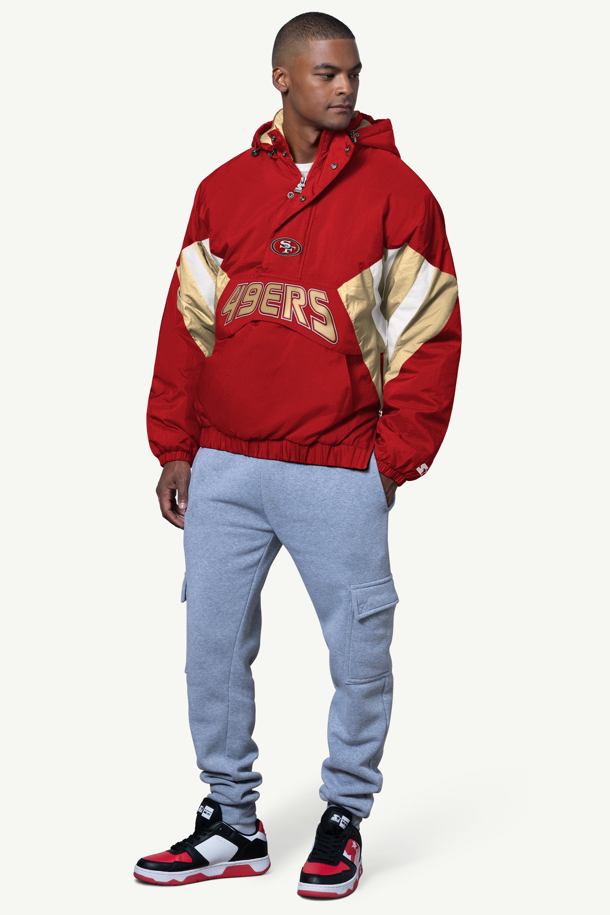 MENS SAN FRANCISCO 49ERS LINE UP BREAKAWAY CRINKLE POPOVER View 2 | NFL MENS SAN FRANCISCO 49ERS LINE UP BREAKAWAY CRINKLE POPOVER View 2 | NFL