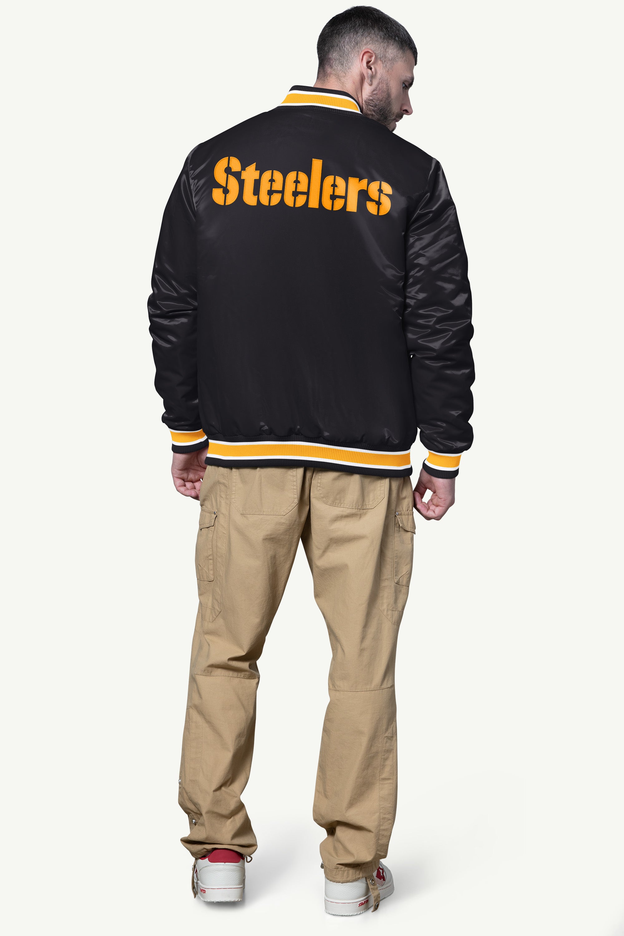 MENS PITTSBURGH STEELERS SHOCK WAVE SATIN JACKET View 2 | NFL