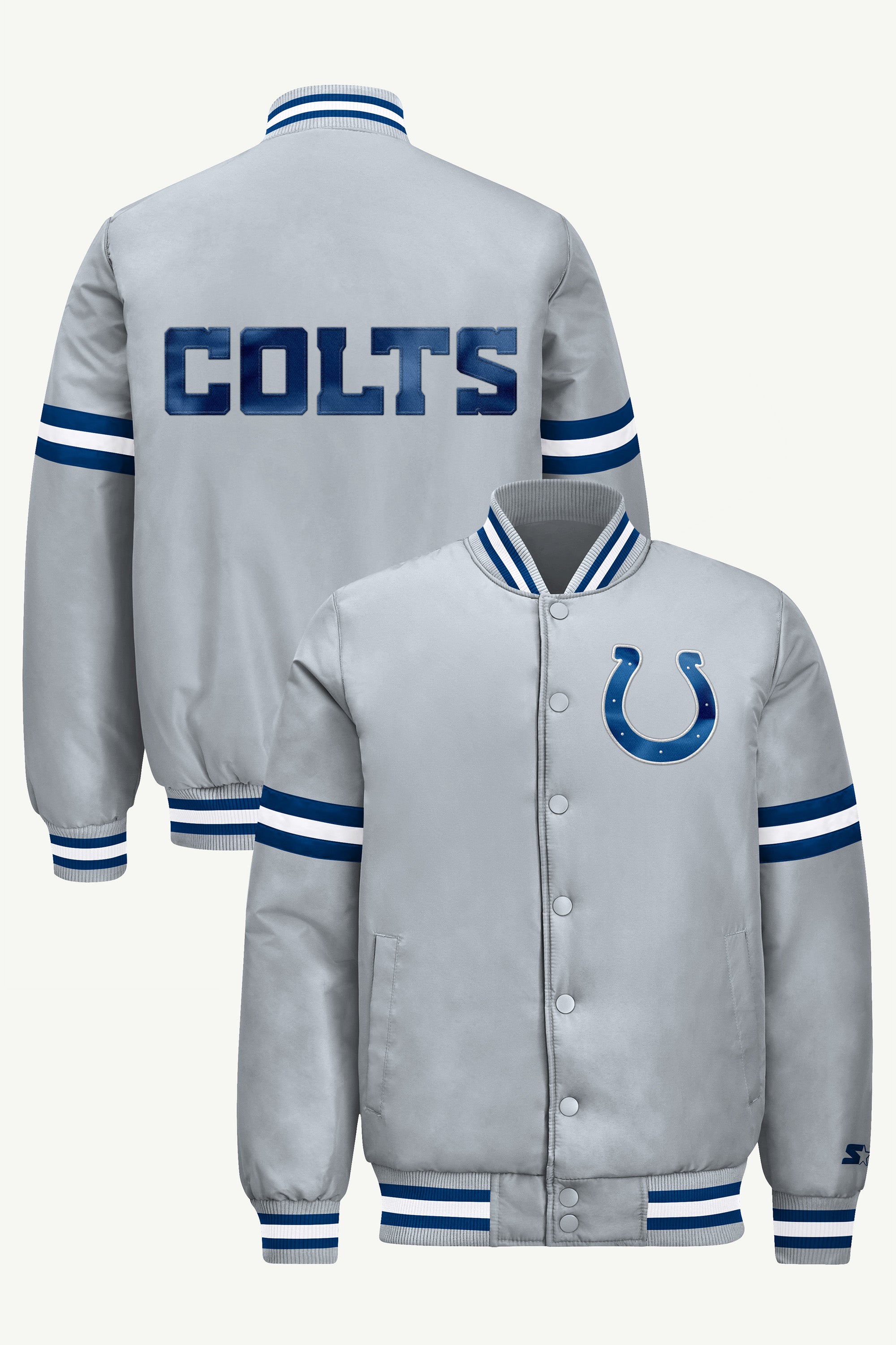 MENS INDIANAPOLIS COLTS COURTSIDE VARSITY JACKET View 1