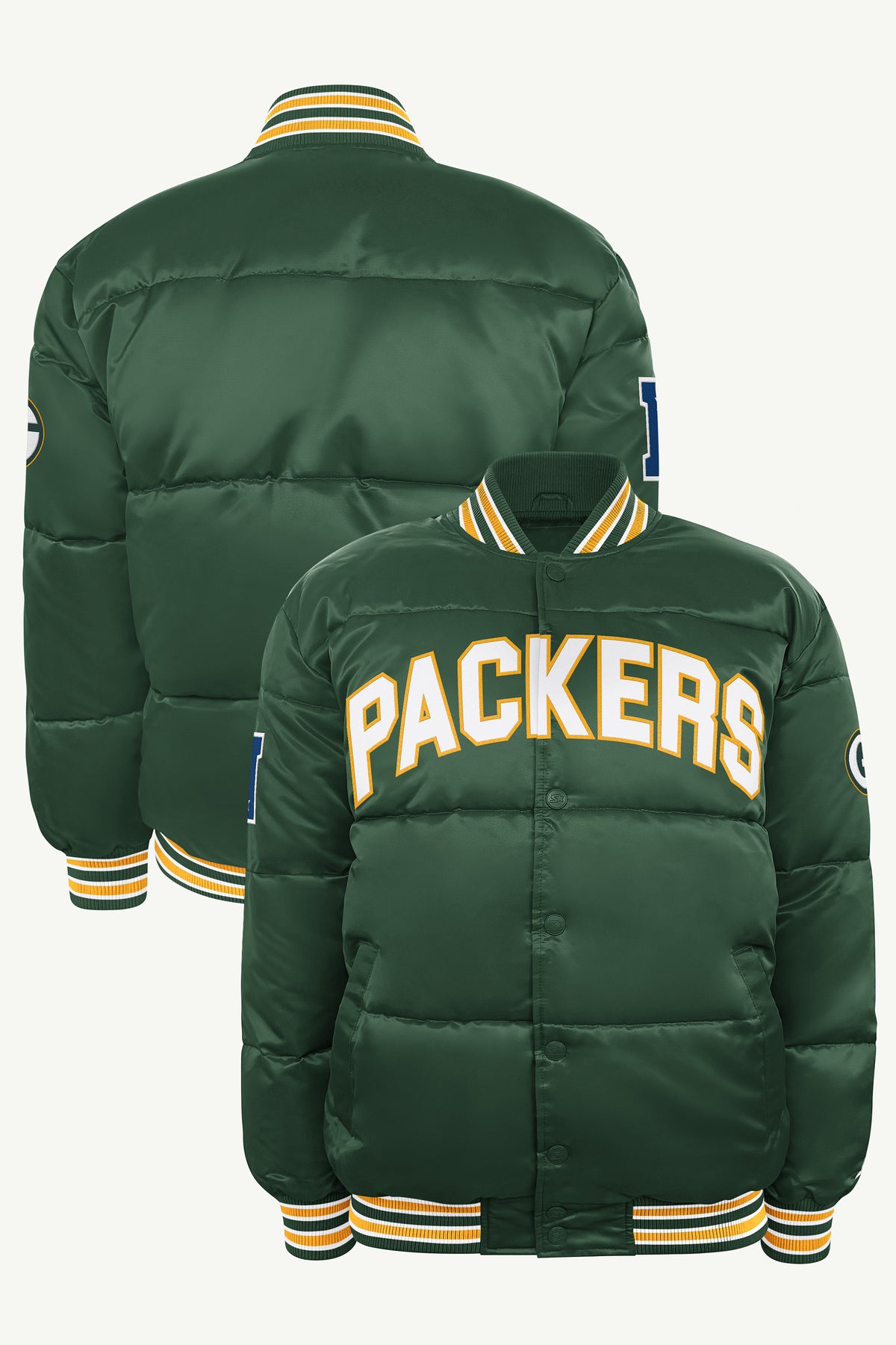 MENS GREEN BAY PACKERS BRONX BUBBLE PUFFER View 1