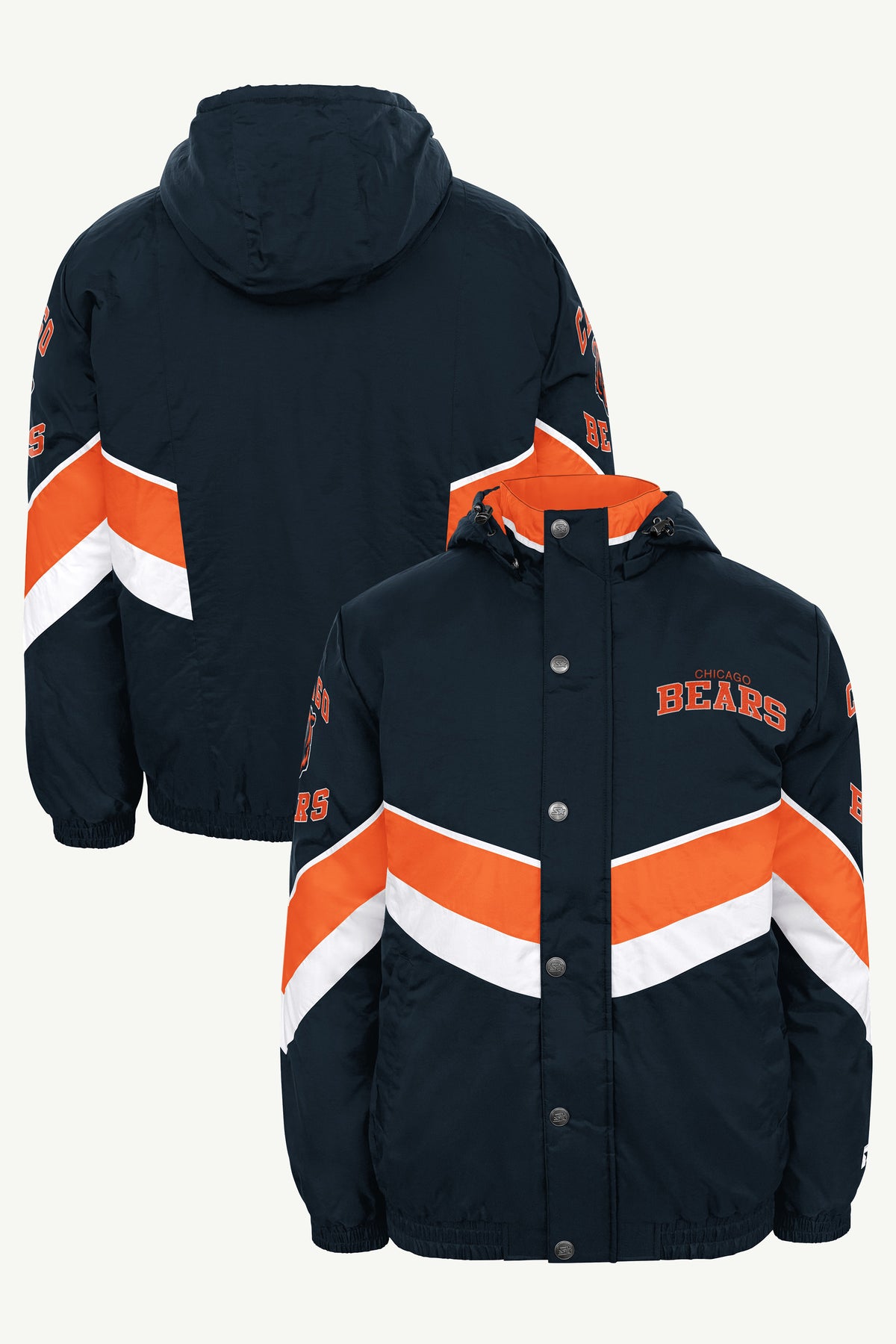 MENS CHICAGO BEARS CHEVRON FULL ZIP JACKET View 1