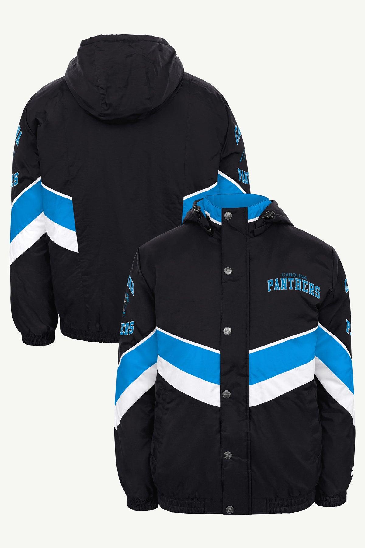 MENS CAROLINA PANTHERS CHEVRON FULL ZIP JACKET View 1