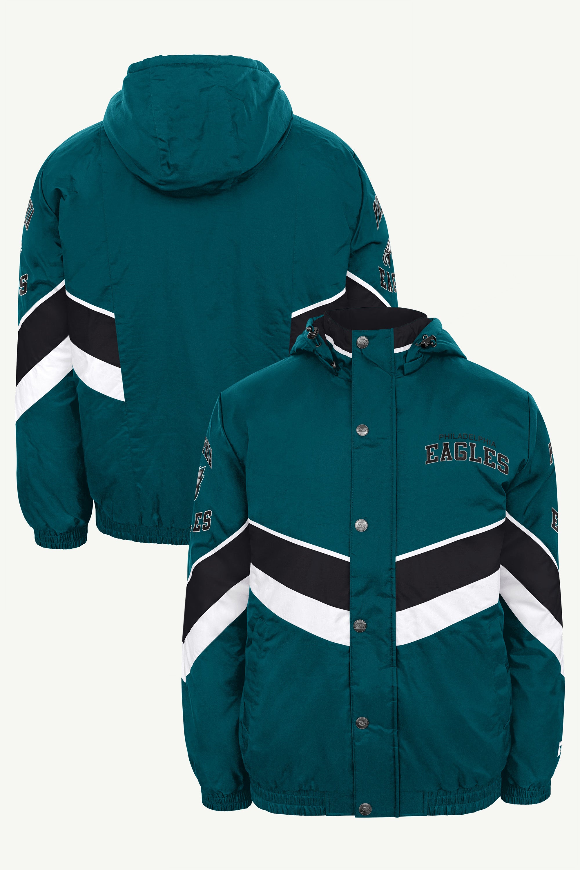 Mens Philadelphia Eagles Retro Game Day Satin Varsity Jacket | NFL