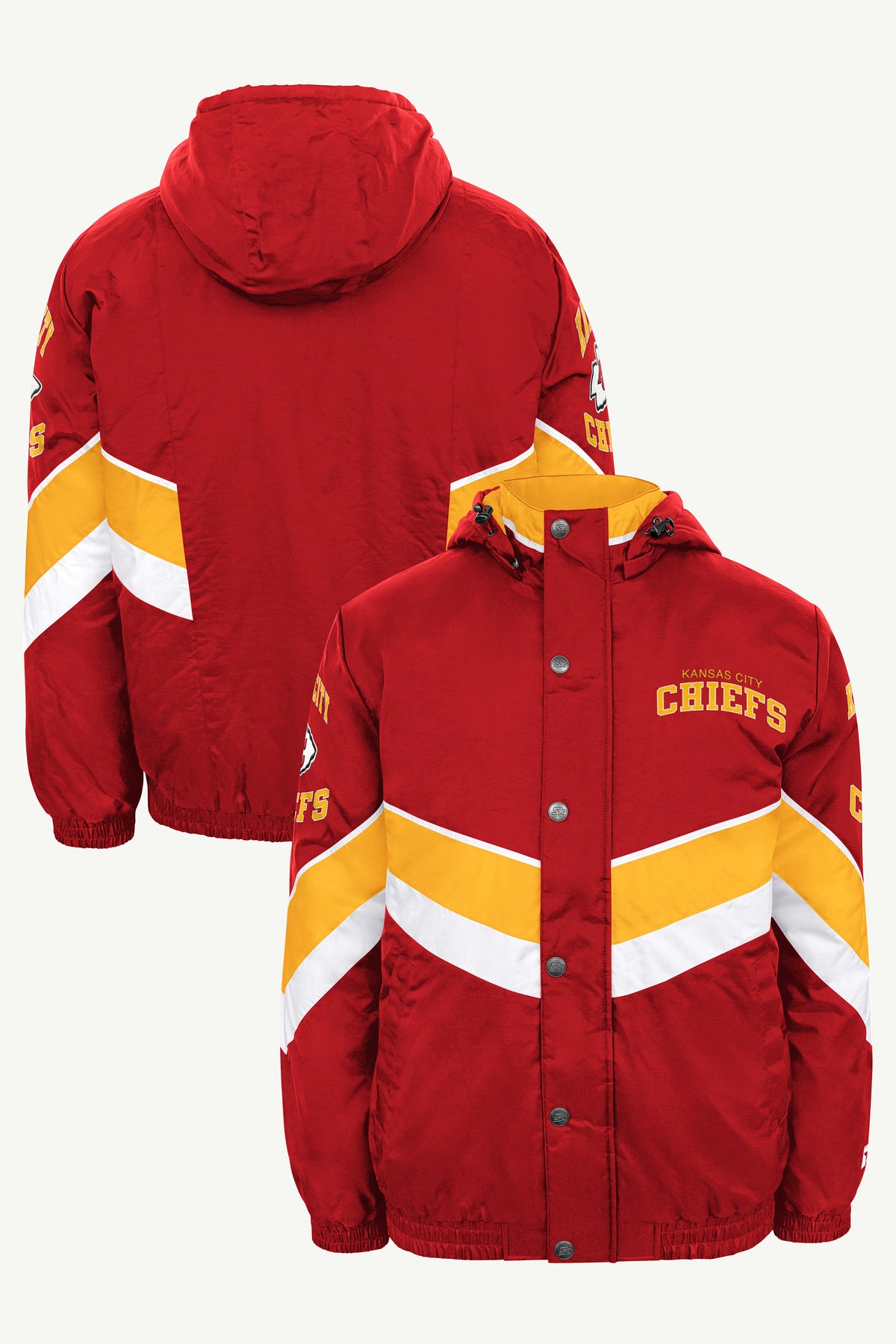 MENS KANSAS CITY CHIEFS CHEVRON FULL ZIP JACKET View 1