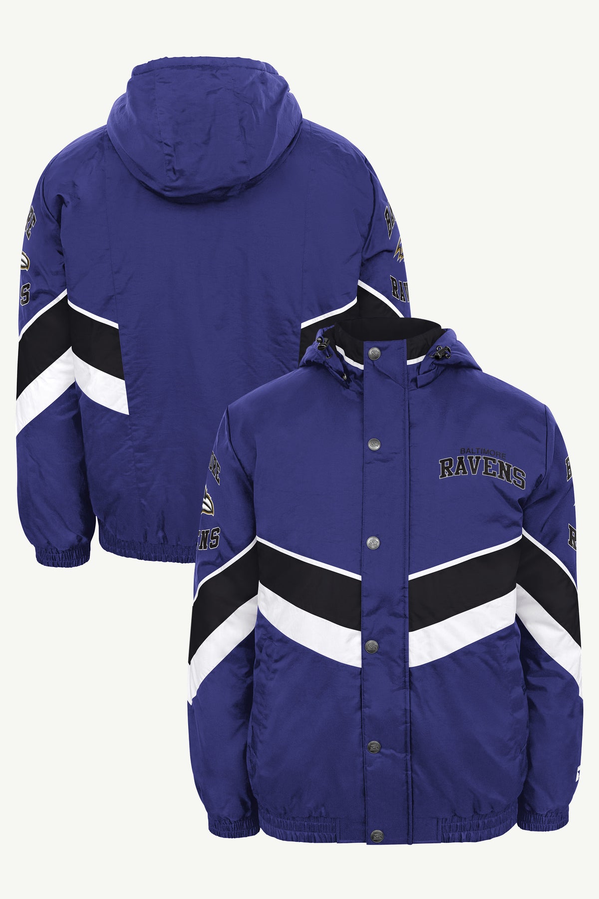 MENS BALTIMORE RAVENS CHEVRON FULL ZIP JACKET View 1