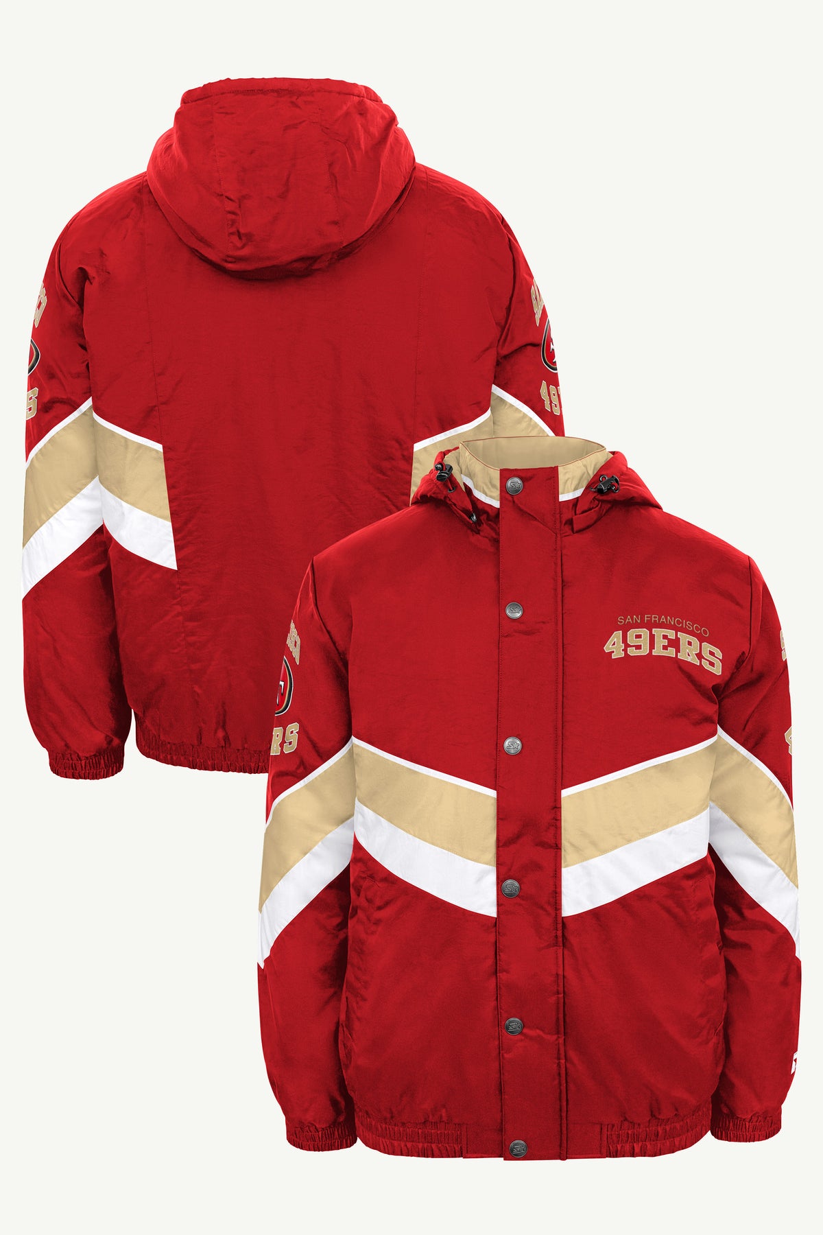 MENS SAN FRANCISCO 49ERS CHEVRON FULL ZIP JACKET View 1