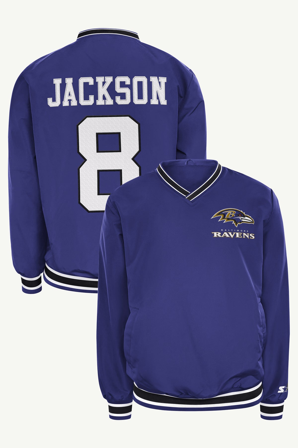 LAMAR JACKSON BALTIMORE RAVENS PLAYER PULLOVER JACKET View 1 | NFL Players