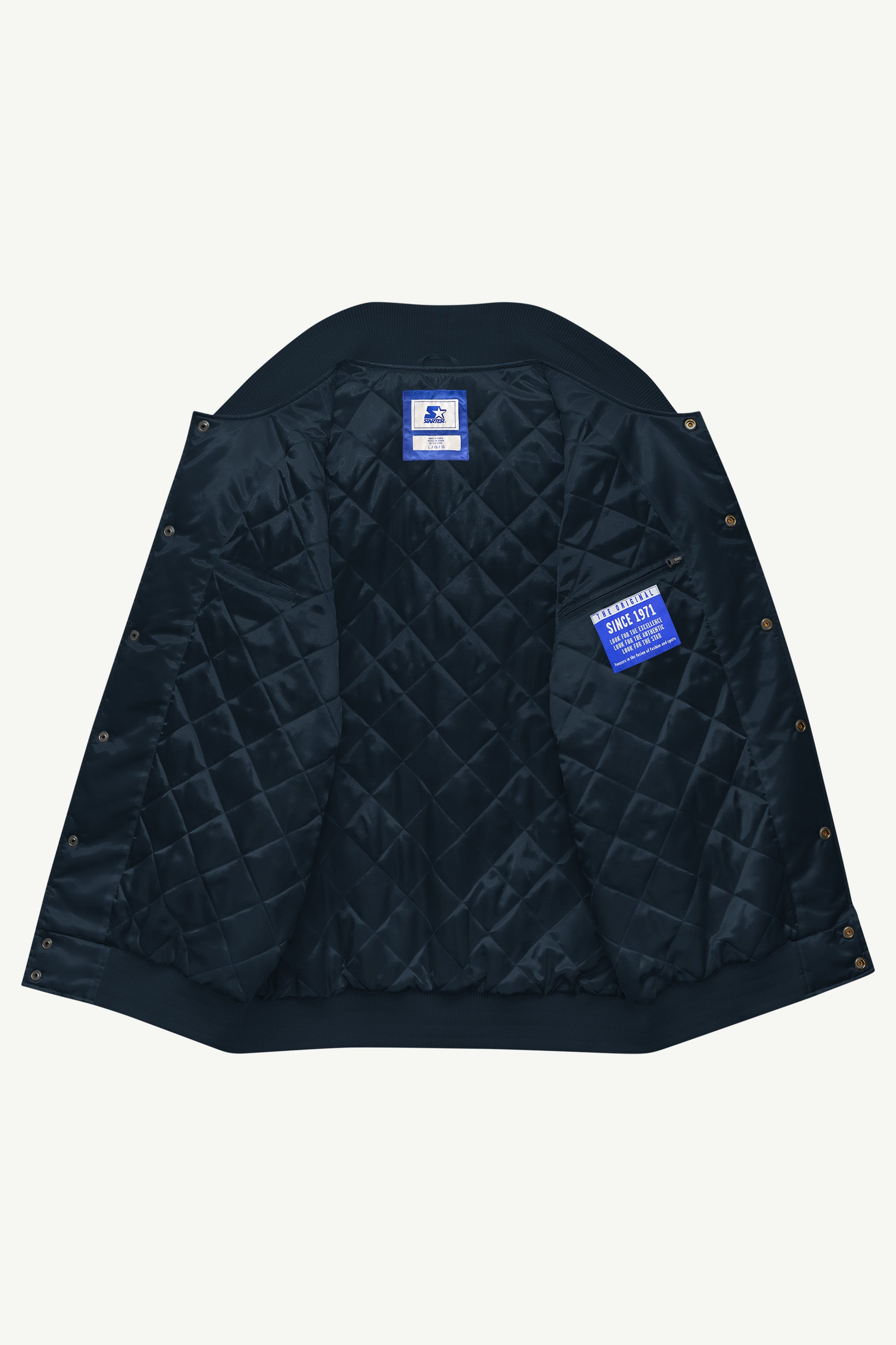 MENS CHICAGO BEARS ACROSS SATIN VARSITY JACKET View 6