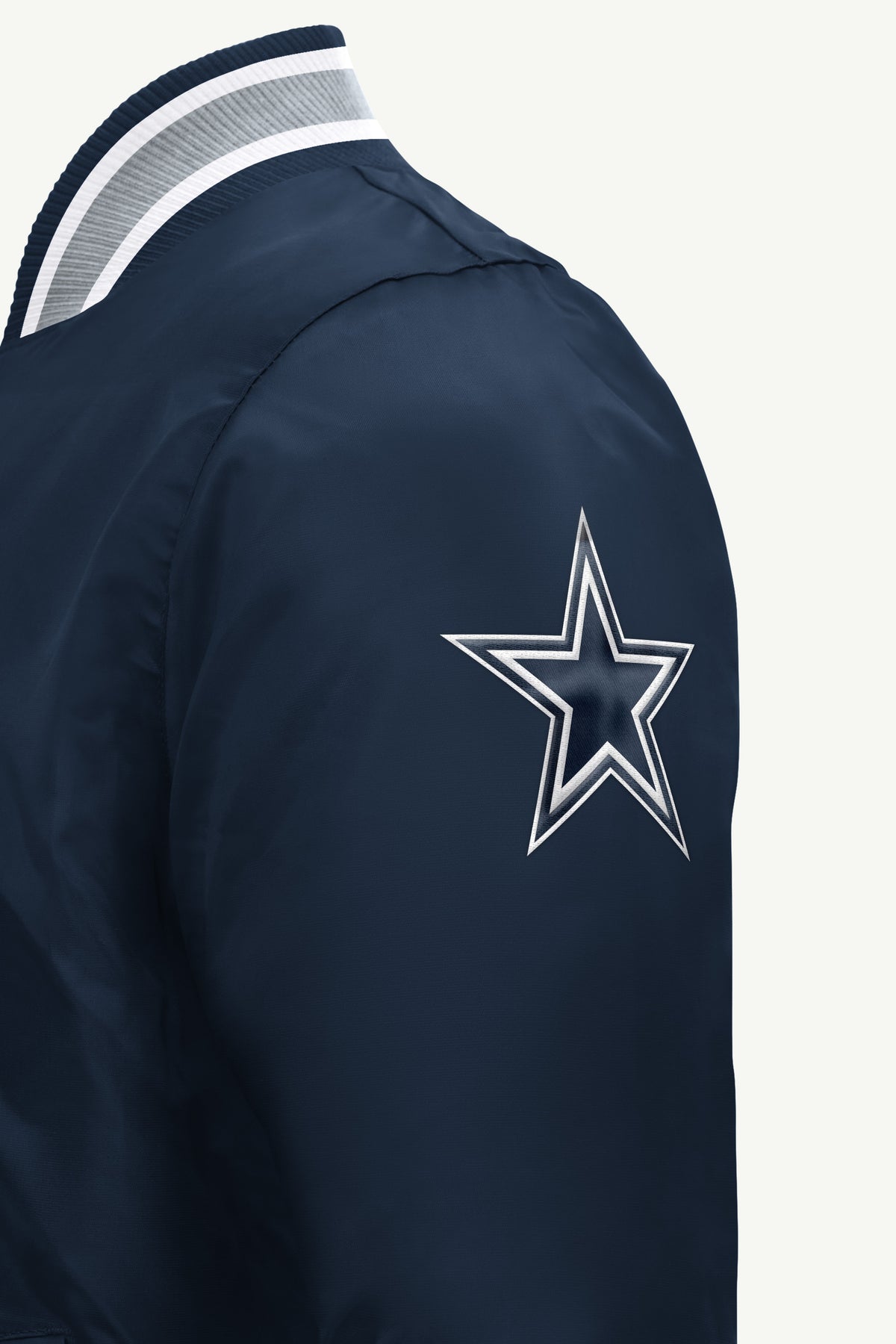 MENS DALLAS COWBOYS ACROSS SATIN VARSITY JACKET View 4