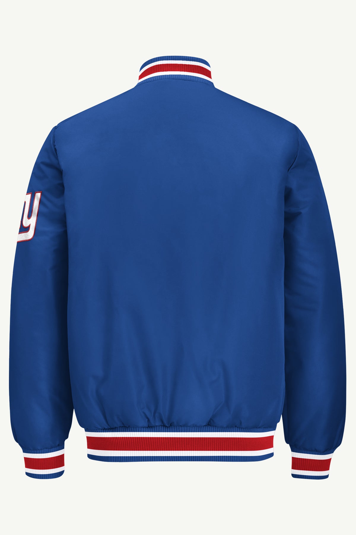 MENS NEW YORK GIANTS ACROSS SATIN VARSITY JACKET View 3