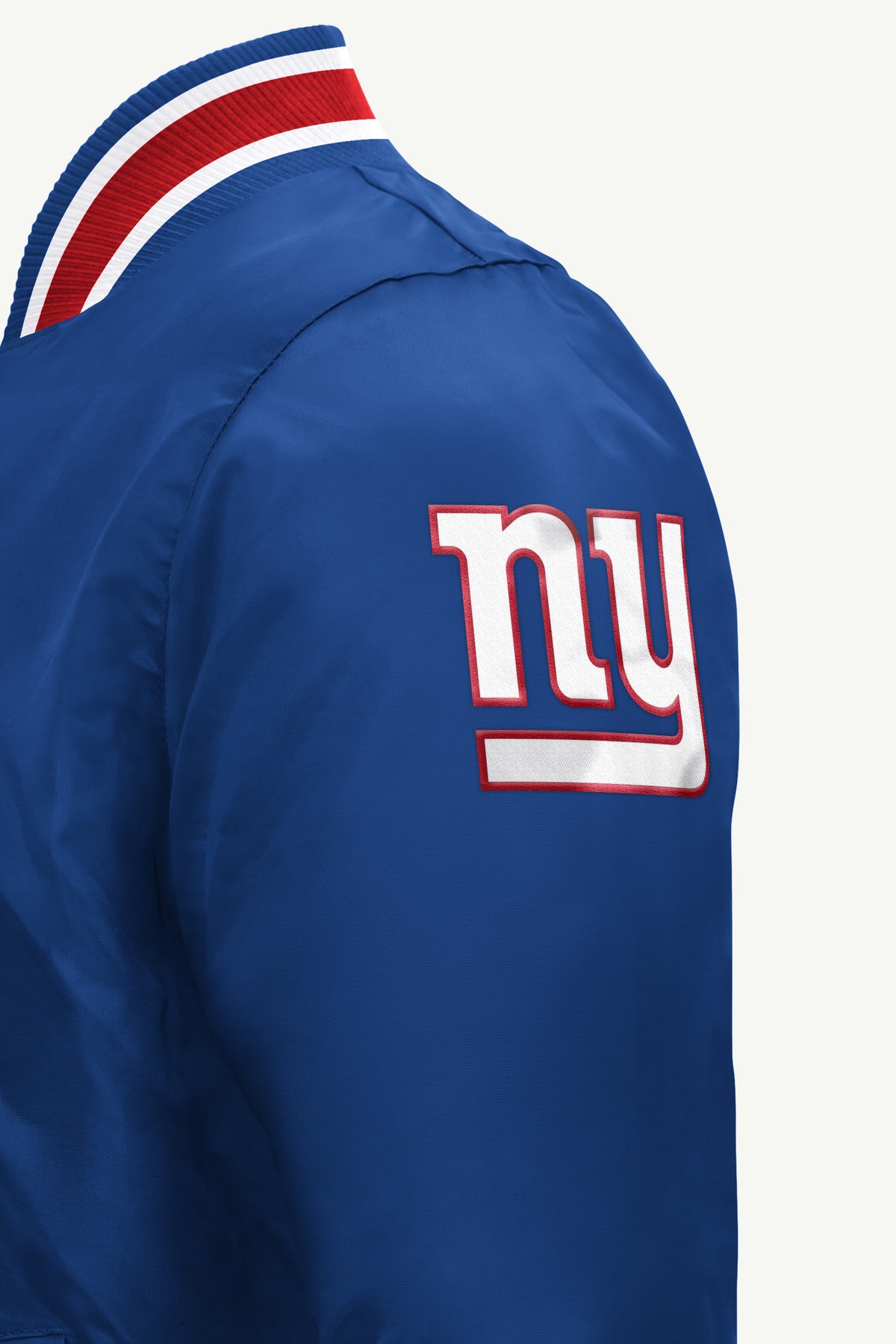 MENS NEW YORK GIANTS ACROSS SATIN VARSITY JACKET View 4