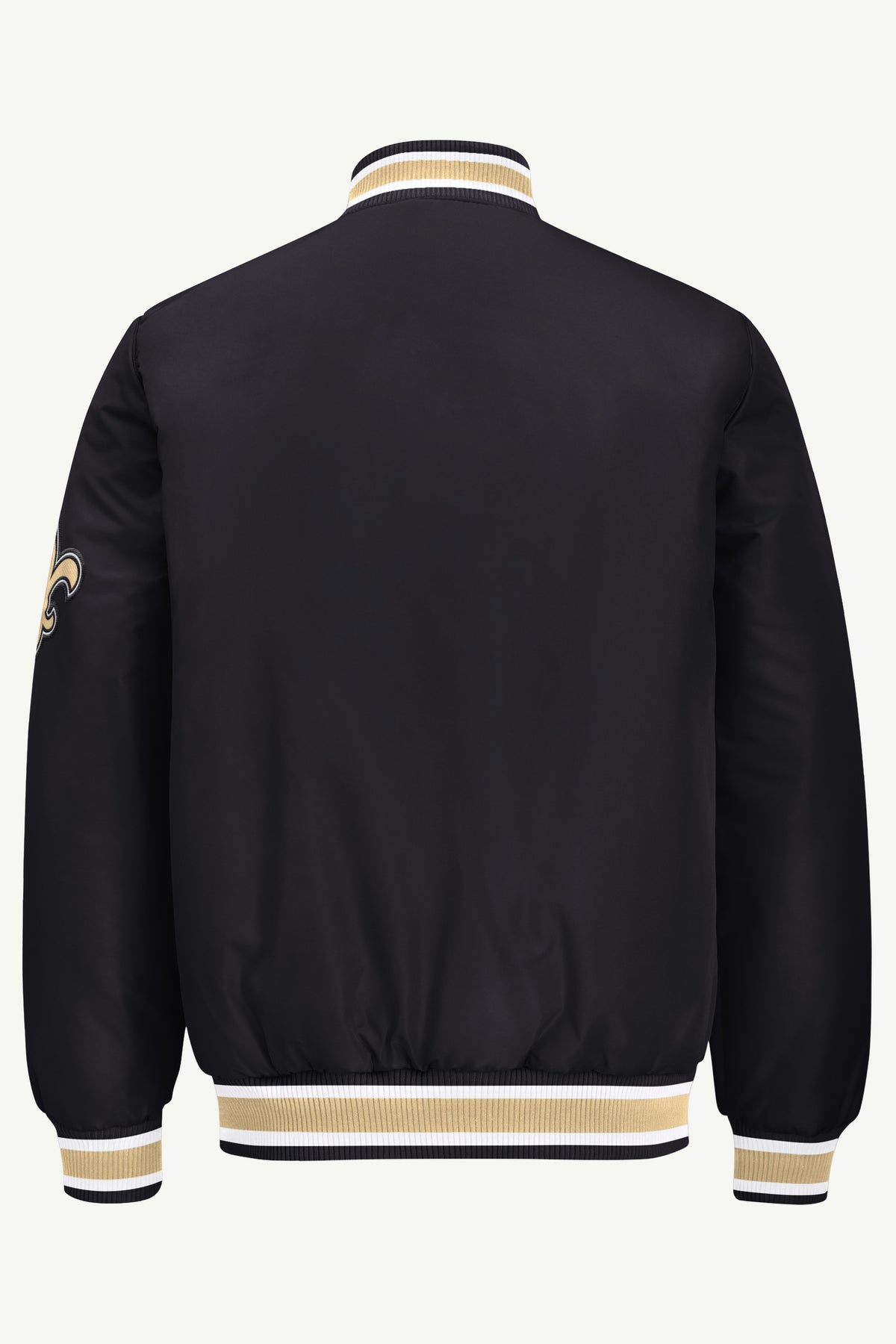 MENS NEW ORLEANS SAINTS ACROSS SATIN VARSITY JACKET View 3