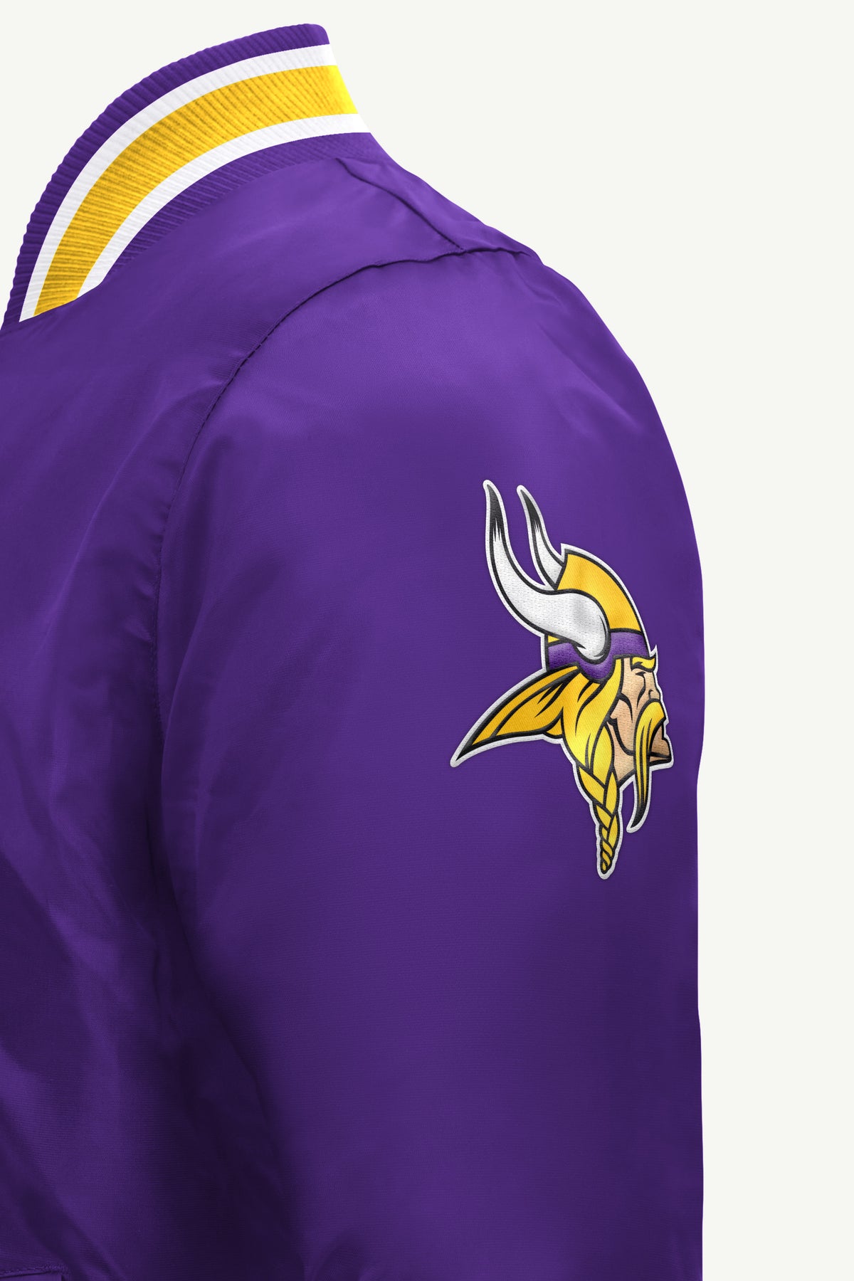 MENS MINNESOTA VIKINGS ACROSS SATIN VARSITY JACKET View 4 | STARTER JACKETS