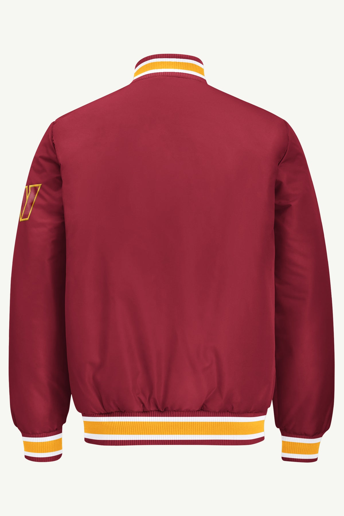 MENS WASHINGTON COMMANDERS ACROSS SATIN VARSITY JACKET View 3