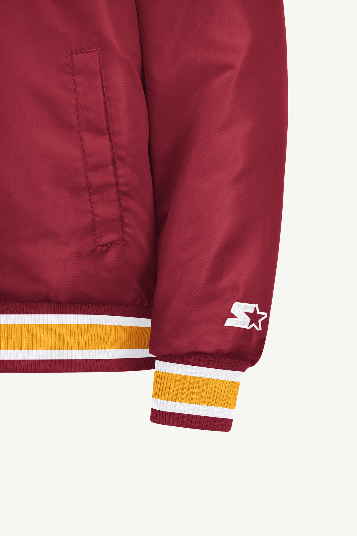 MENS WASHINGTON COMMANDERS ACROSS SATIN VARSITY JACKET View 5
