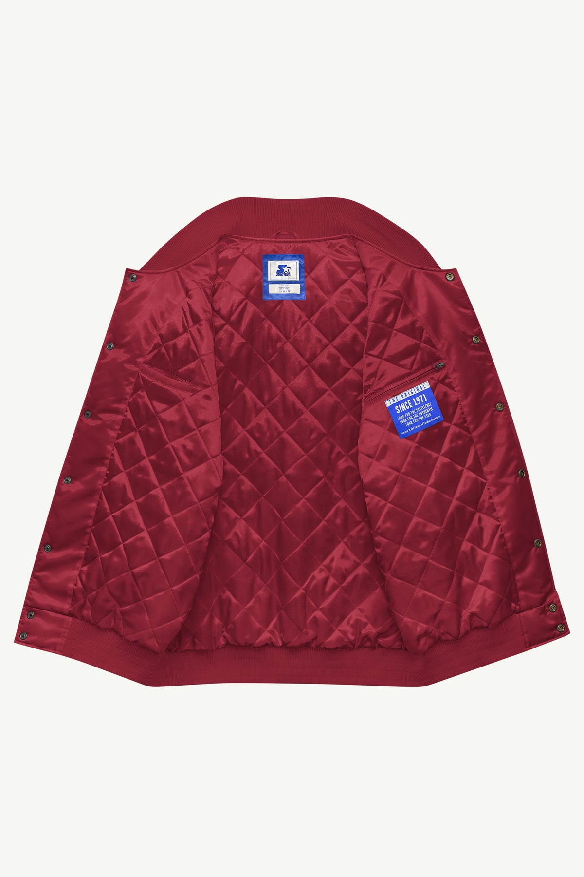 MENS WASHINGTON COMMANDERS ACROSS SATIN VARSITY JACKET View 6