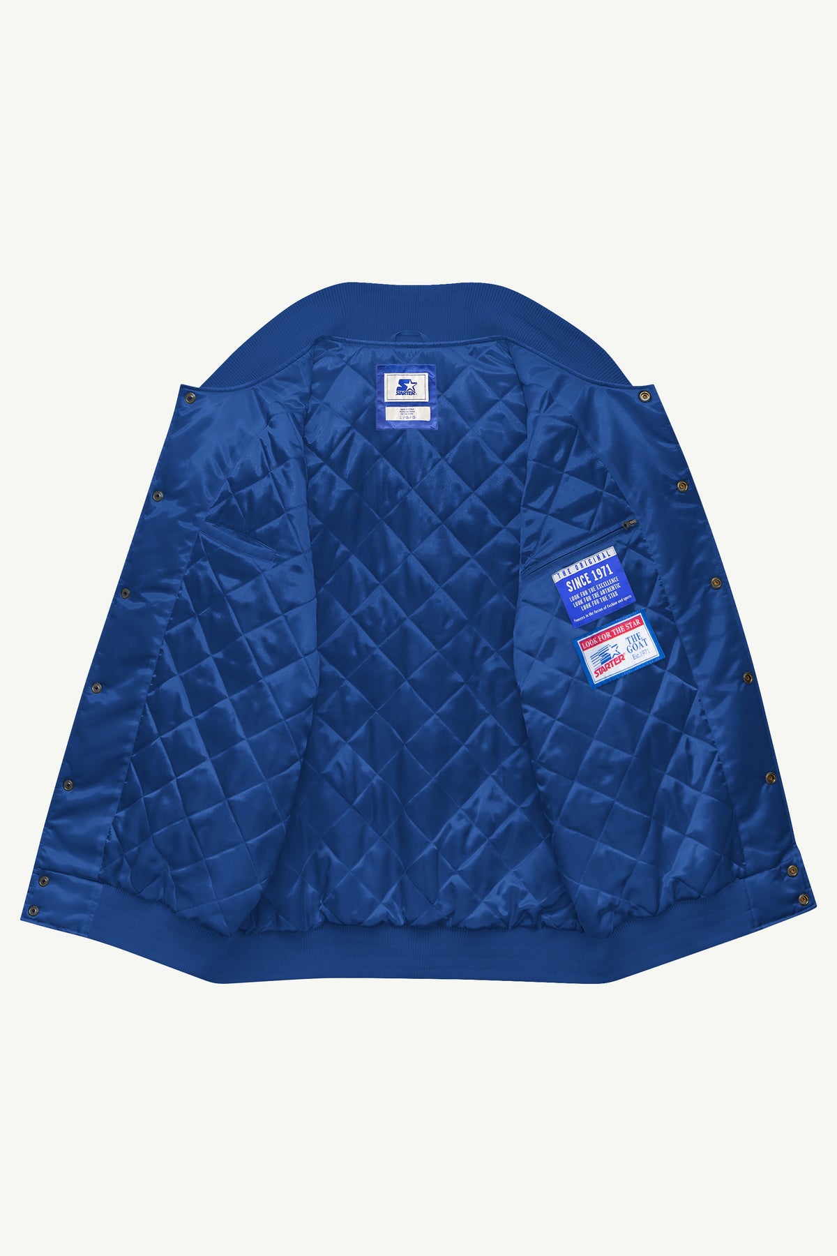 MENS BUFFALO BILLS STRIPE SLEEVE VARSITY JACKET View 6 | STARTER JACKETS