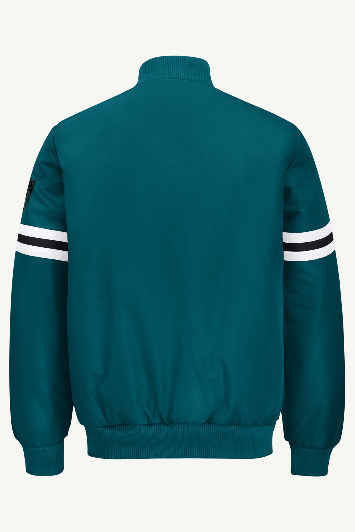 MENS PHILADELPHIA EAGLES STRIPE SLEEVE VARSITY JACKET View 3