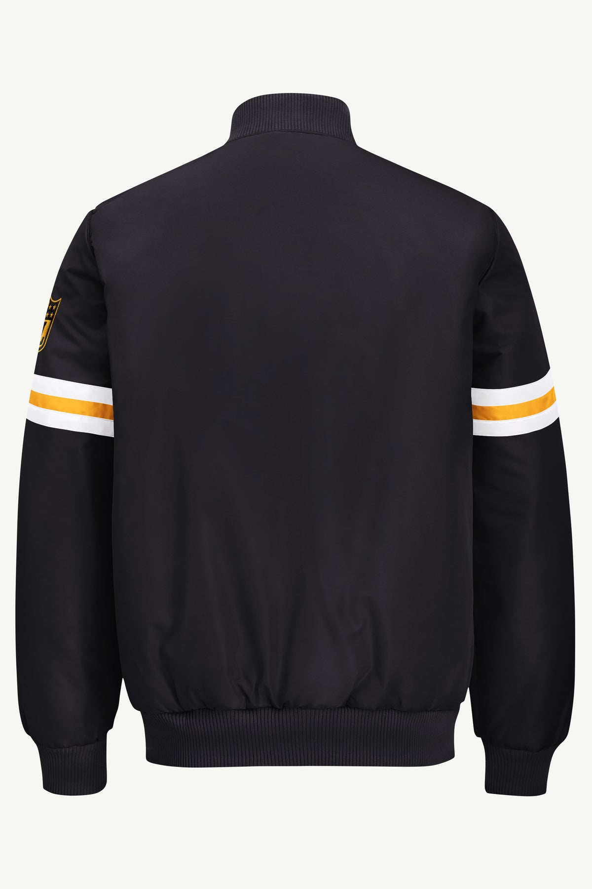 MENS PITTSBURGH STEELERS STRIPE SLEEVE VARSITY JACKET View 3