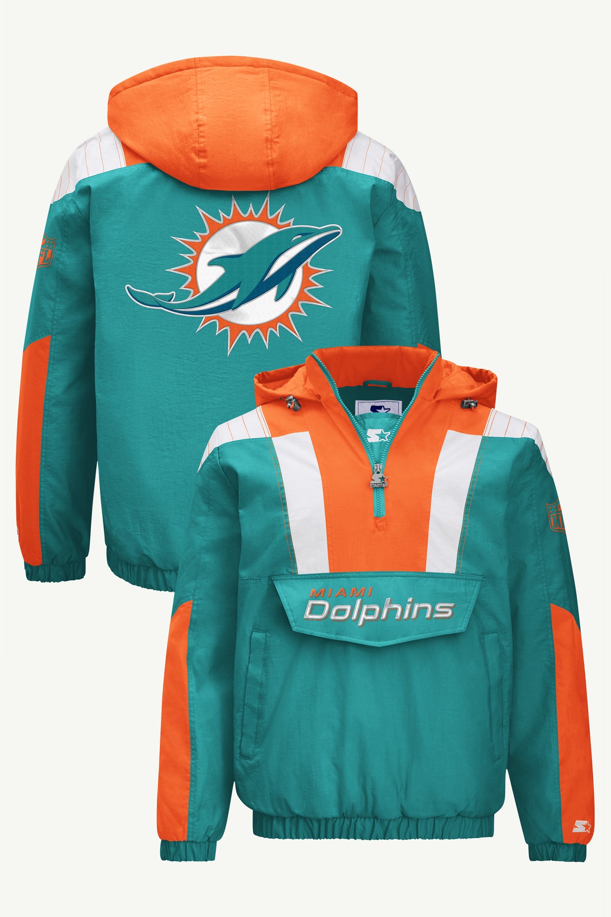 MENS MIAMI DOLPHINS CLASSIC BREAKAWAY JACKET View 1