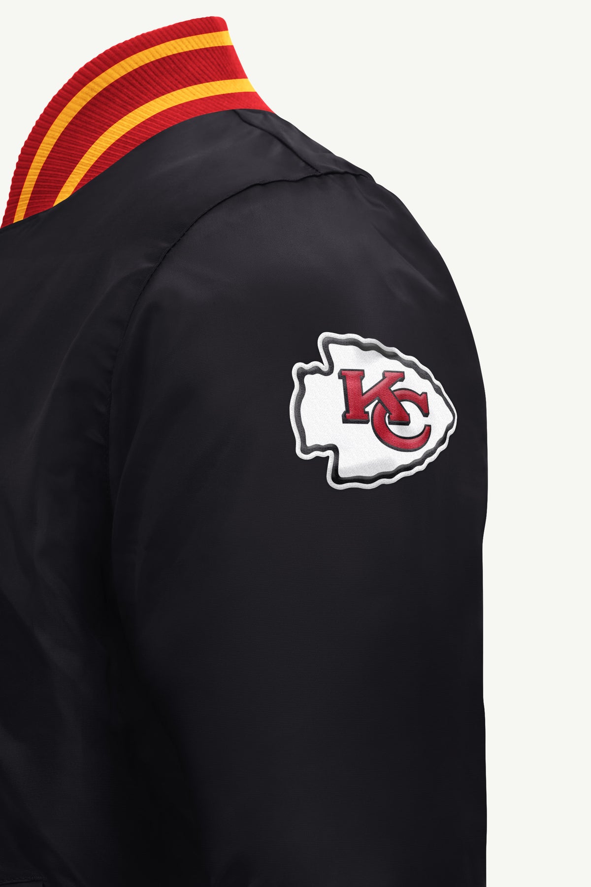 MENS KANSAS CITY CHIEFS ACROSS SATIN VARSITY JACKET View 4