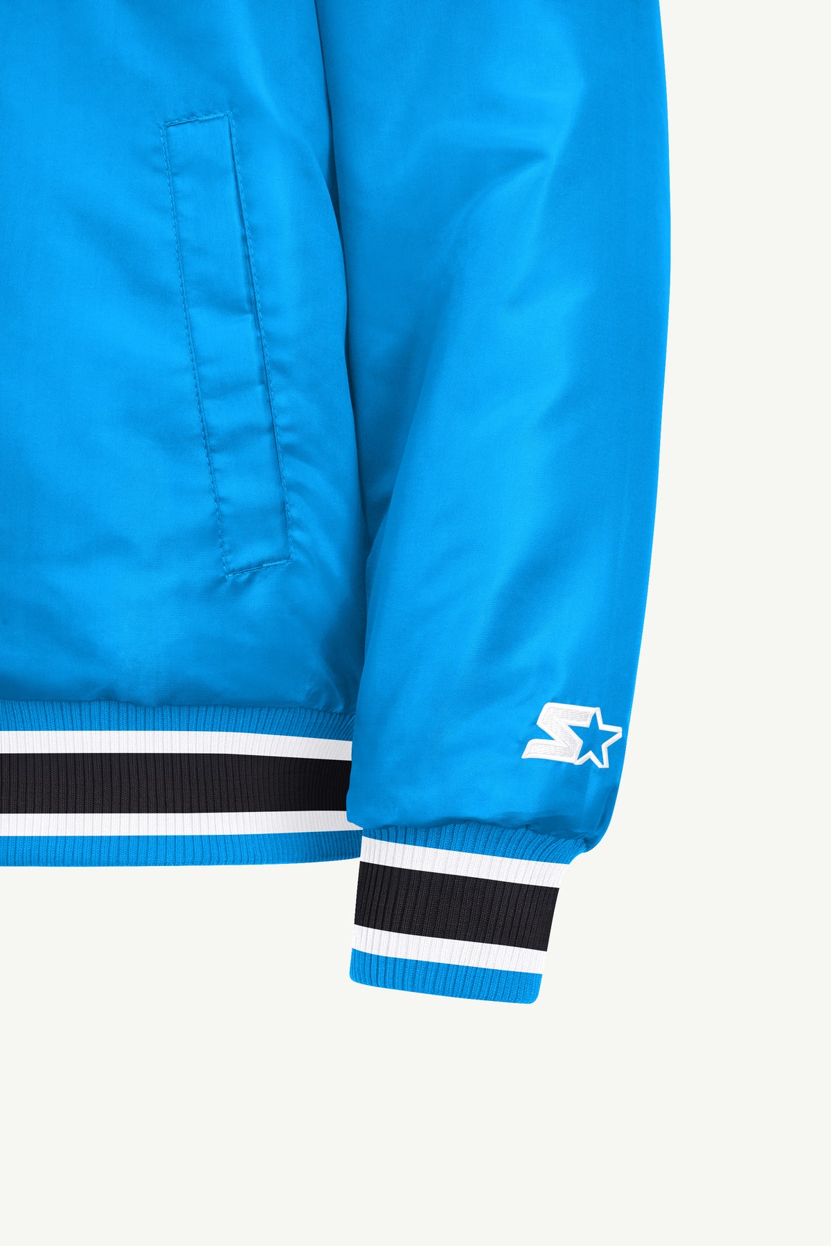 MENS CAROLINA PANTHERS GAME DAY SATIN VARSITY JACKET View 5