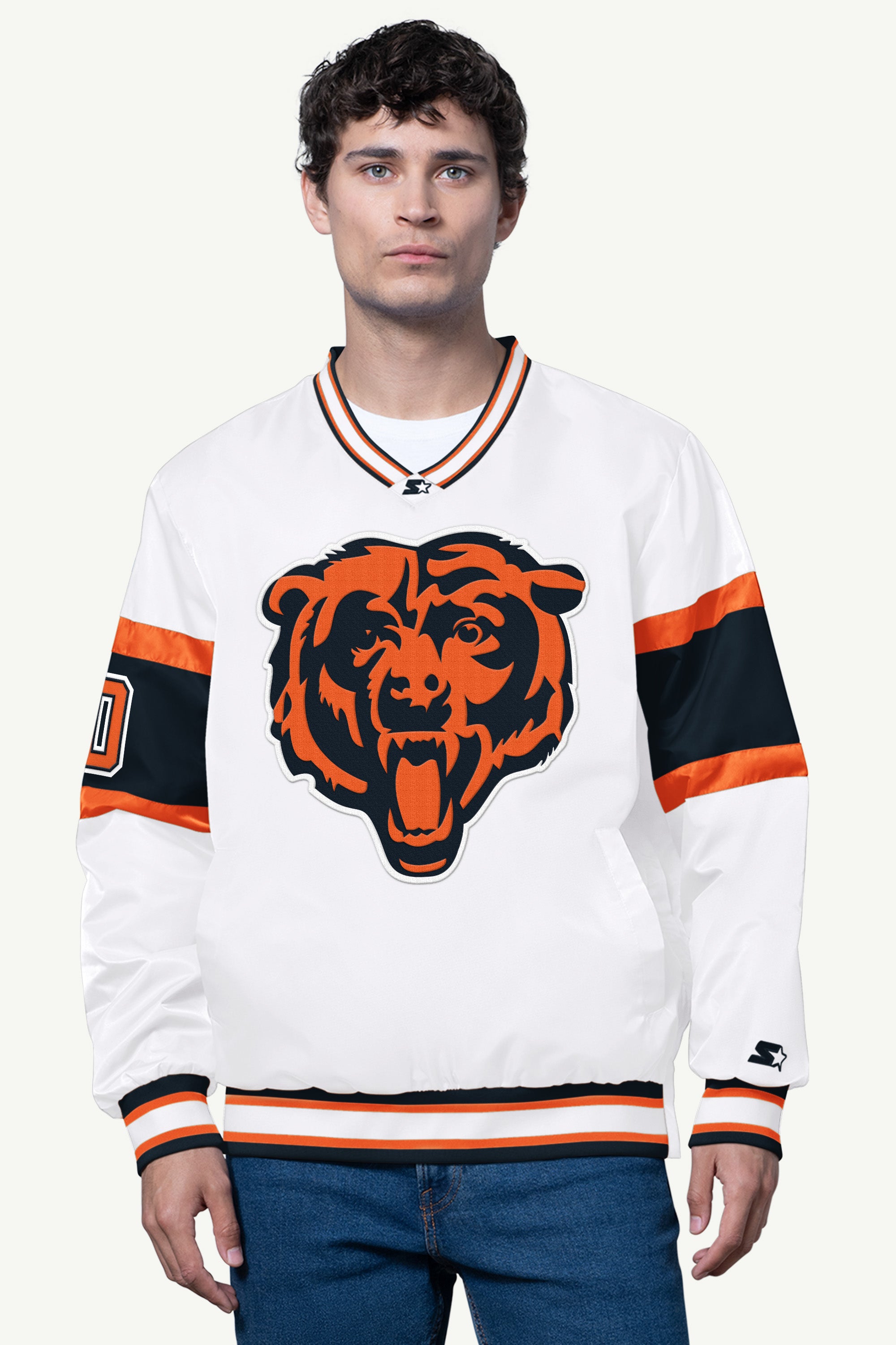MENS CHICAGO BEARS SIGNAL COLLAR PULLOVER View 1 | NFL