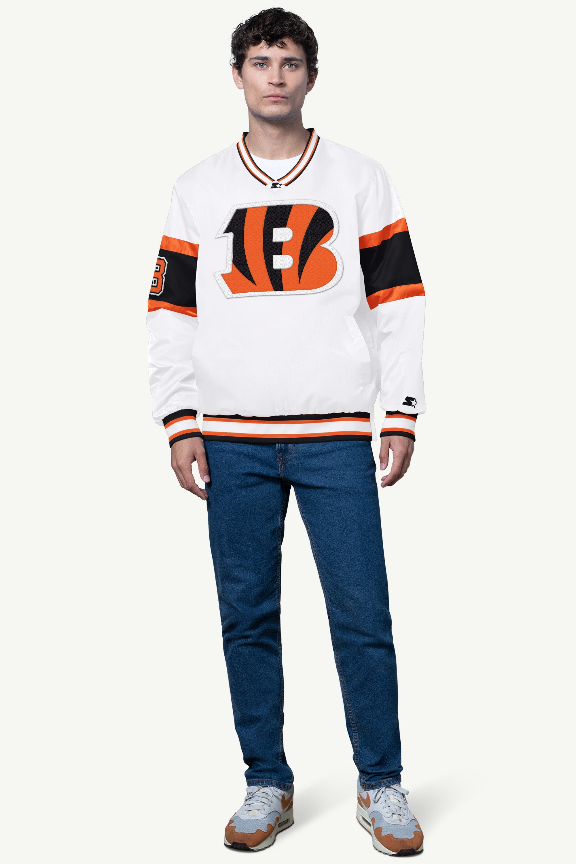 MENS CINCINNATI BENGALS SIGNAL COLLAR PULLOVER View 3 | NFL