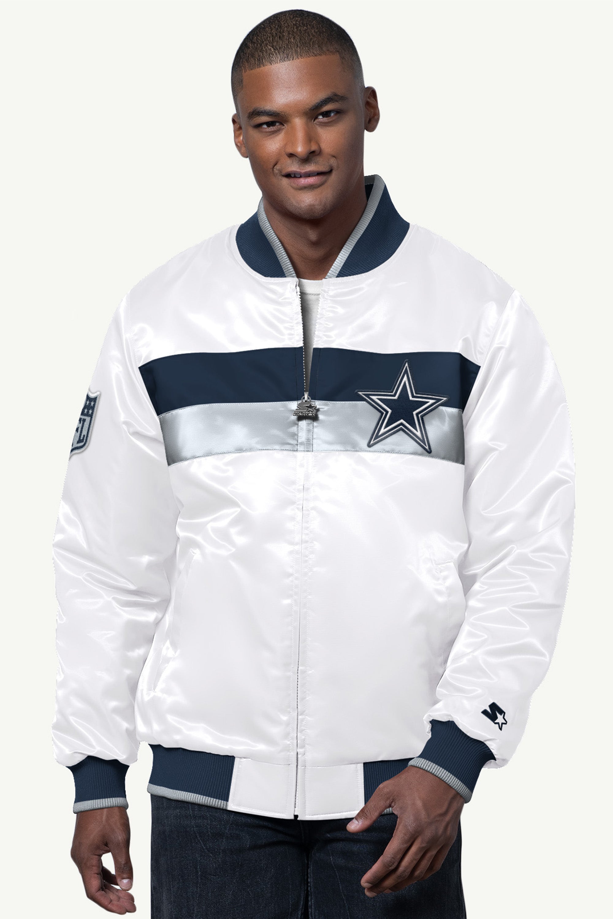 MENS DALLAS COWBOYS AMBASSADOR SATIN VARSITY View 1 | Dallas Cowboys